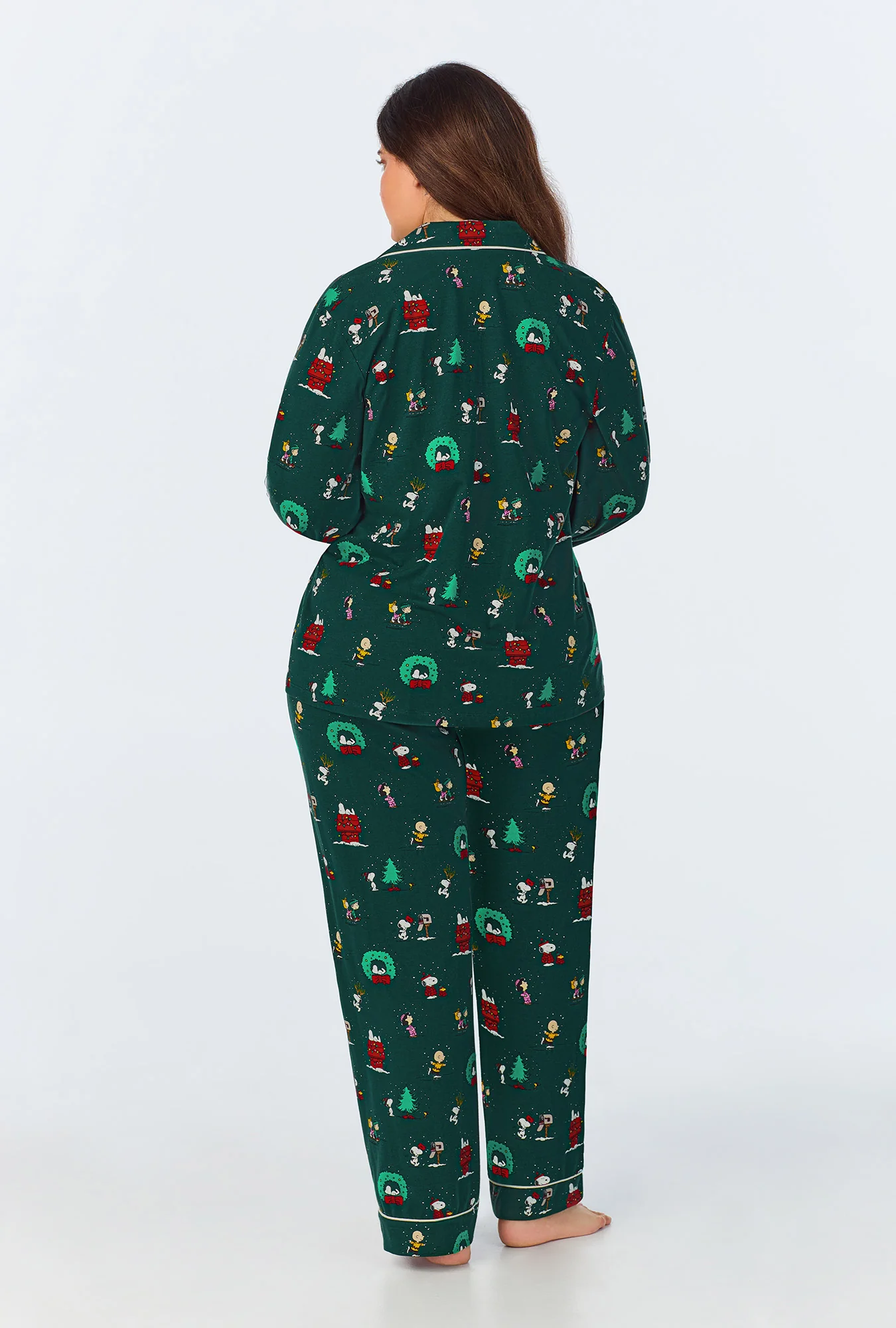Peanuts® Winter Holidays Long Sleeve Classic Stretch Jersey PJ Set - Image 6