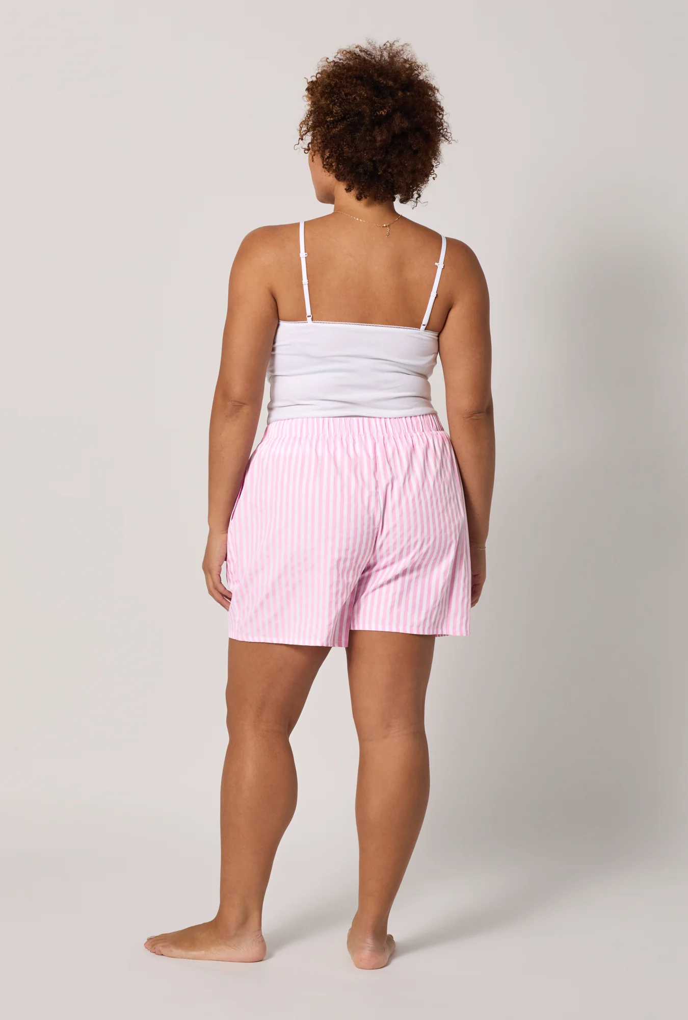Pink 3D Stripe Cotton Sateen Boxer Short - Image 7