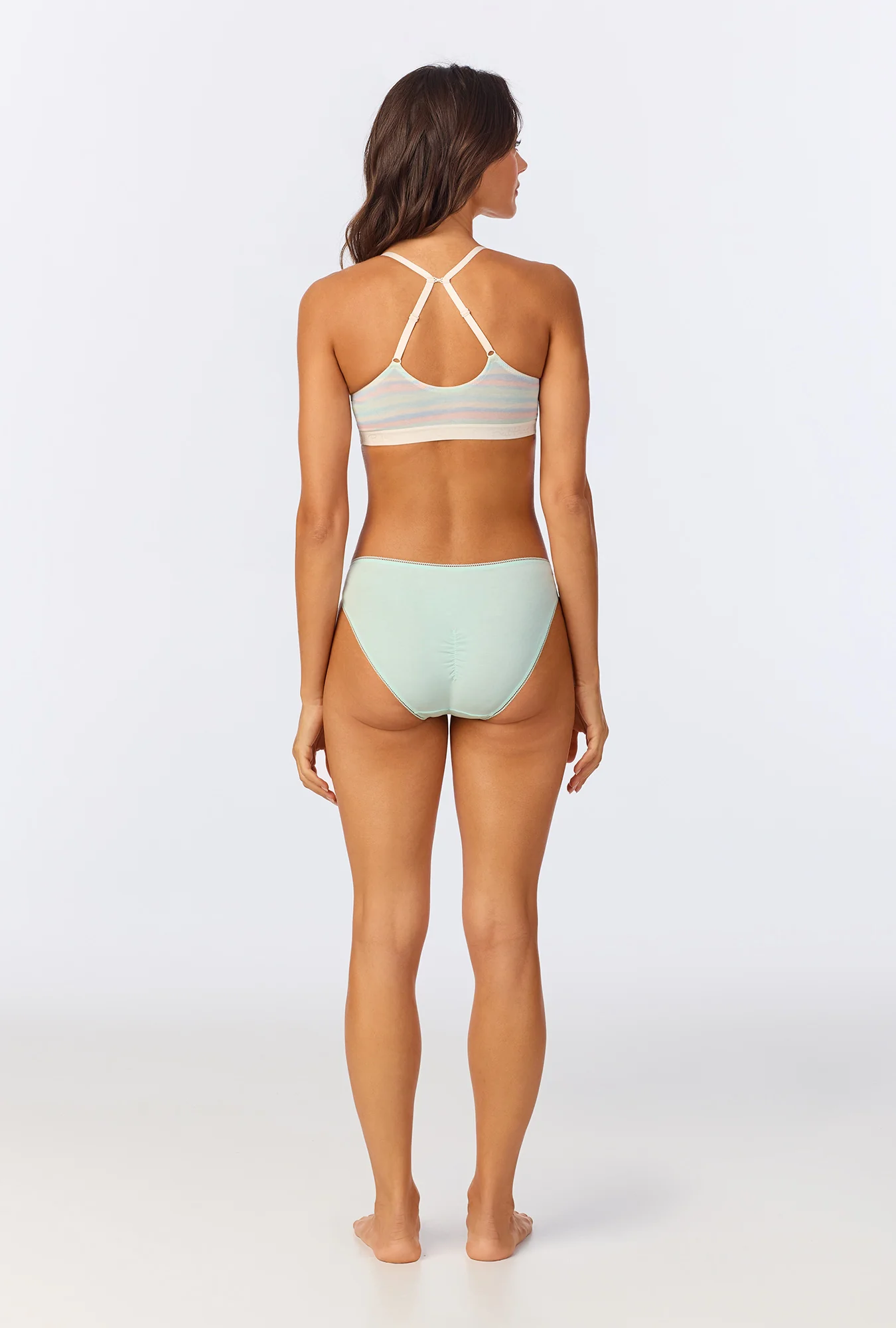 Rainbow Stripe Stretch Jersey Bralette - Image 4