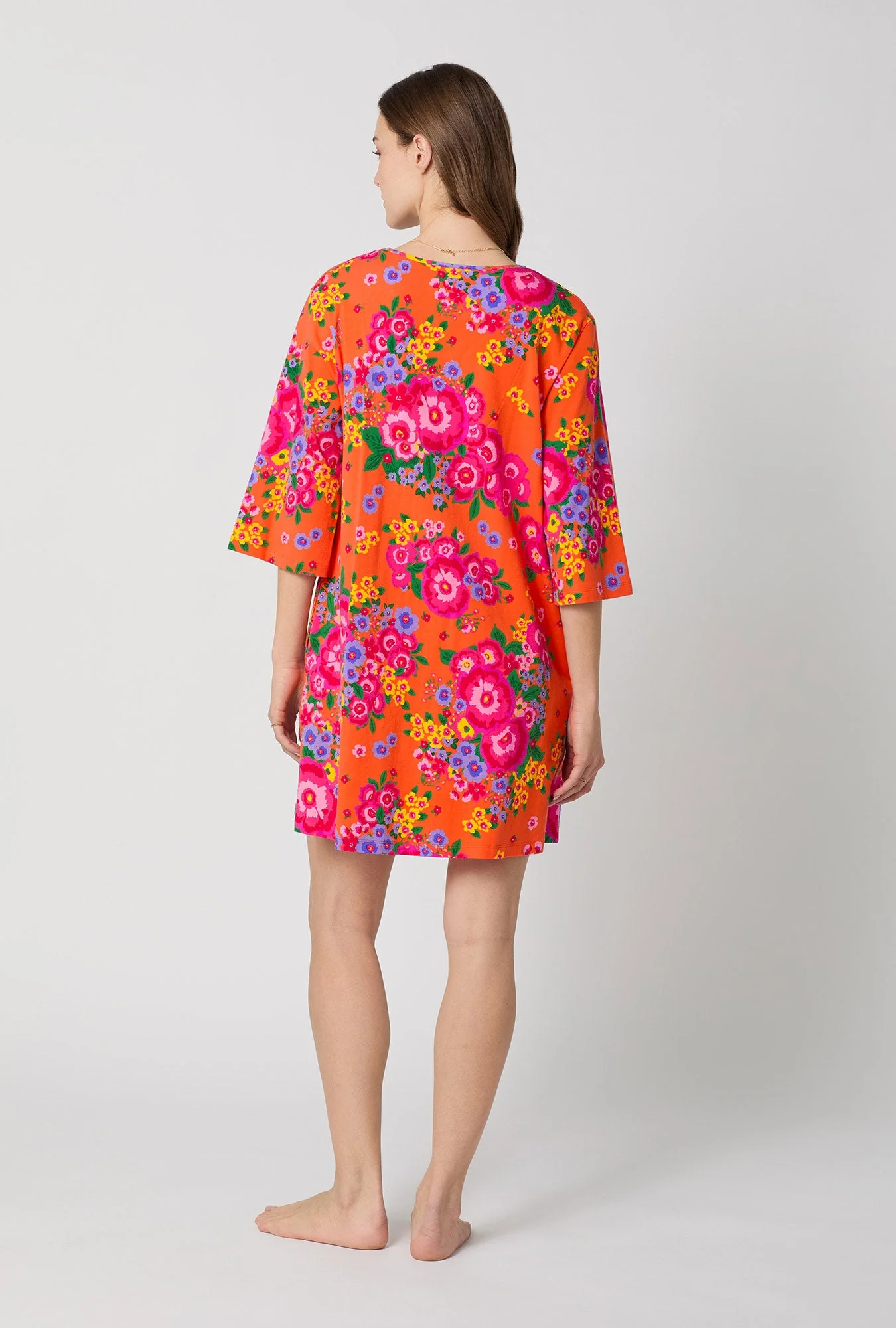 Ravello Blooms Stretch Jersey Sleep Dress - Image 3