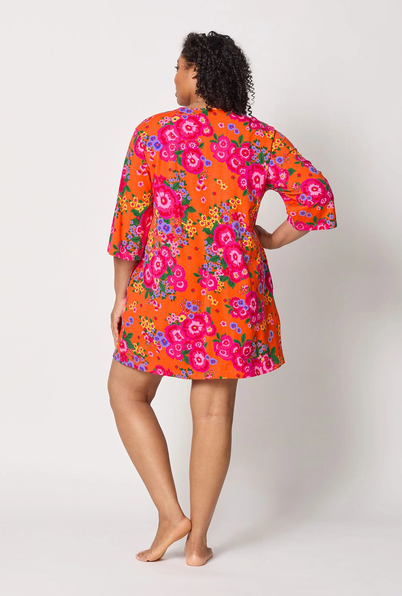 Ravello Blooms Stretch Jersey Sleep Dress - Image 6