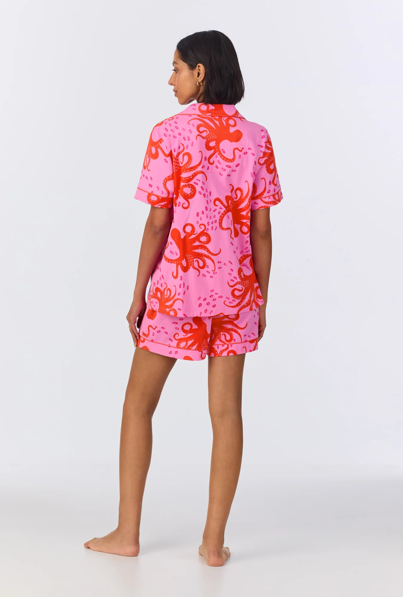 Sea Dreamers Short Sleeve Classic Shorty Stretch Jersey PJ Set - Image 3