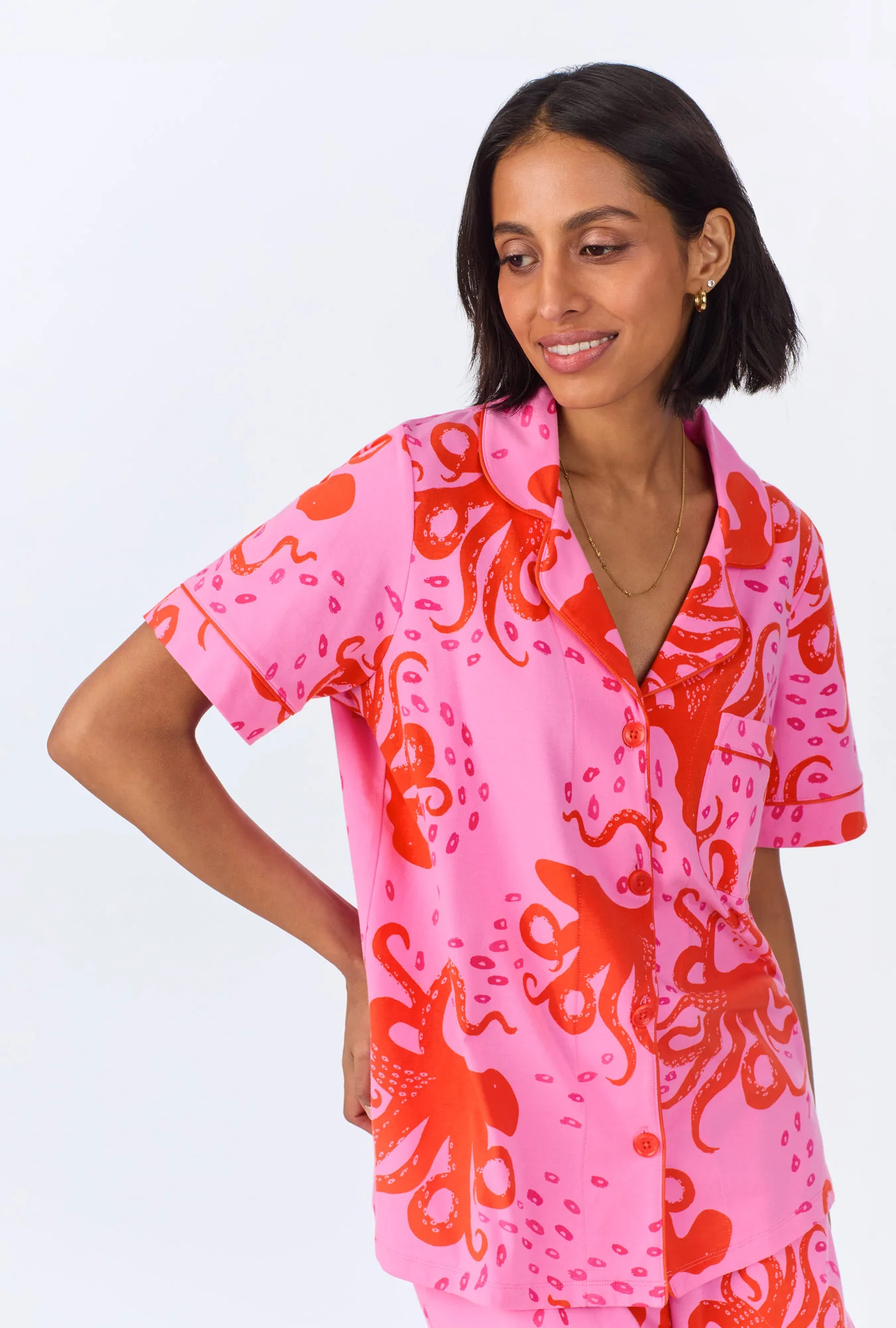 Sea Dreamers Short Sleeve Classic Shorty Stretch Jersey PJ Set - Image 4