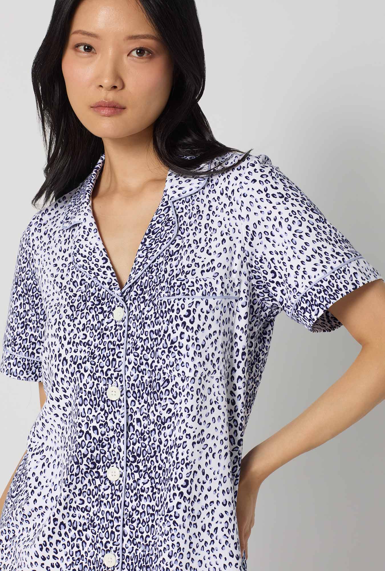 Sea Kitten Short Sleeve Classic Shorty Stretch Jersey Pj Set - Image 4