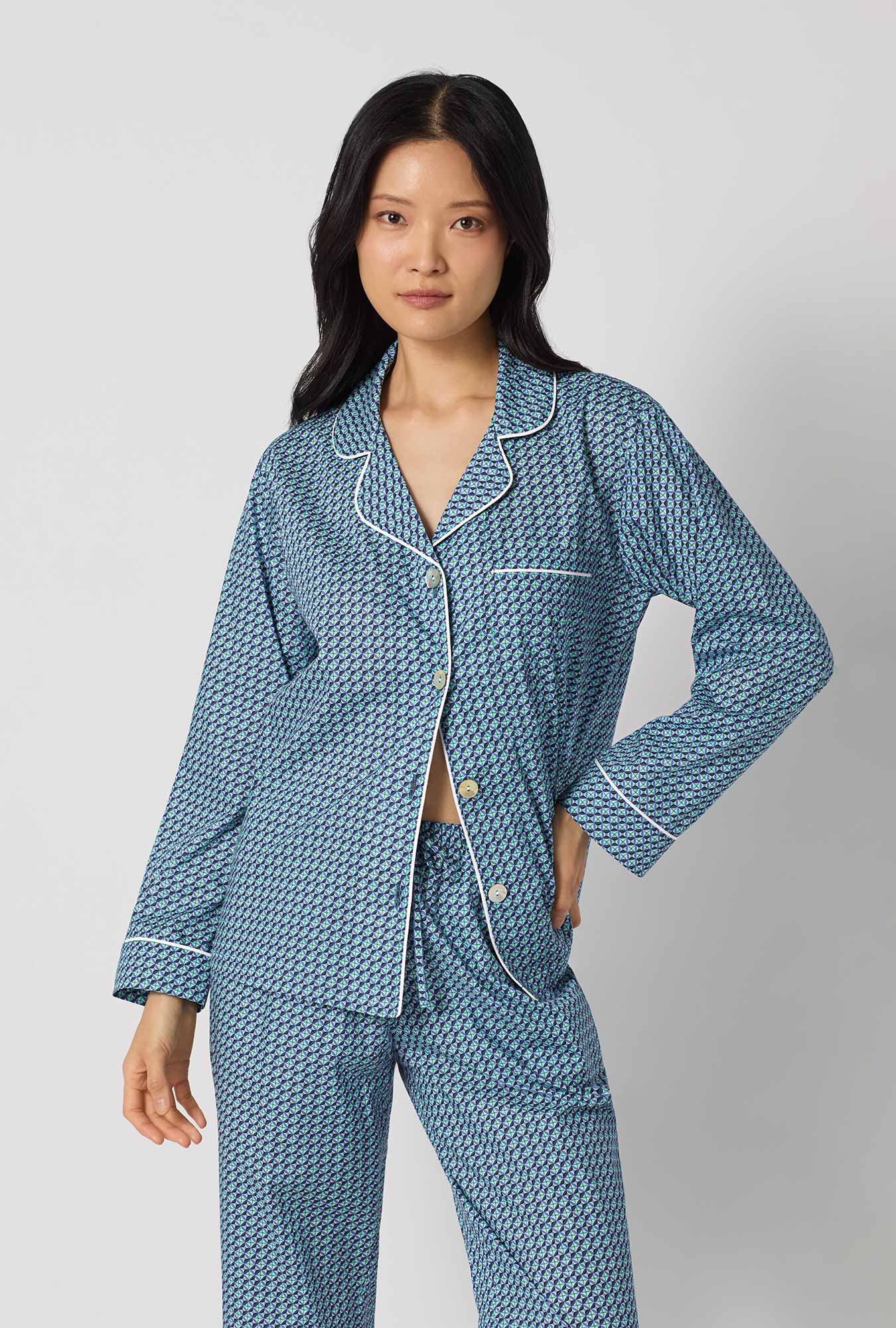 Sebastian Long Sleeve Classic Woven Tana Lawn® Pj Set Made With Liberty Fabrics - Image 2