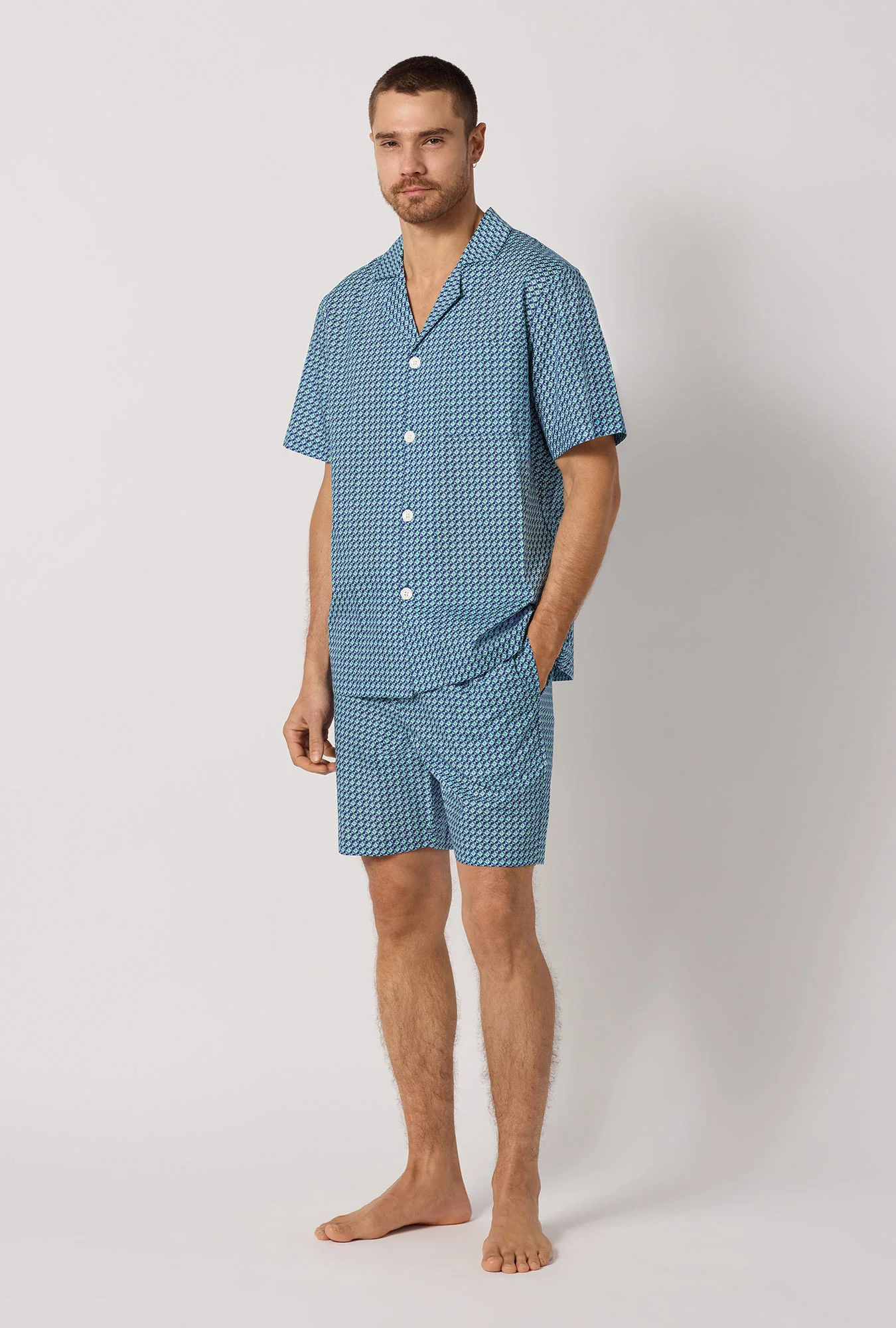 Sebastian Men's Short Sleeve Woven Tana Lawn® Short Pj Set Made With Liberty Fabrics - Image 2
