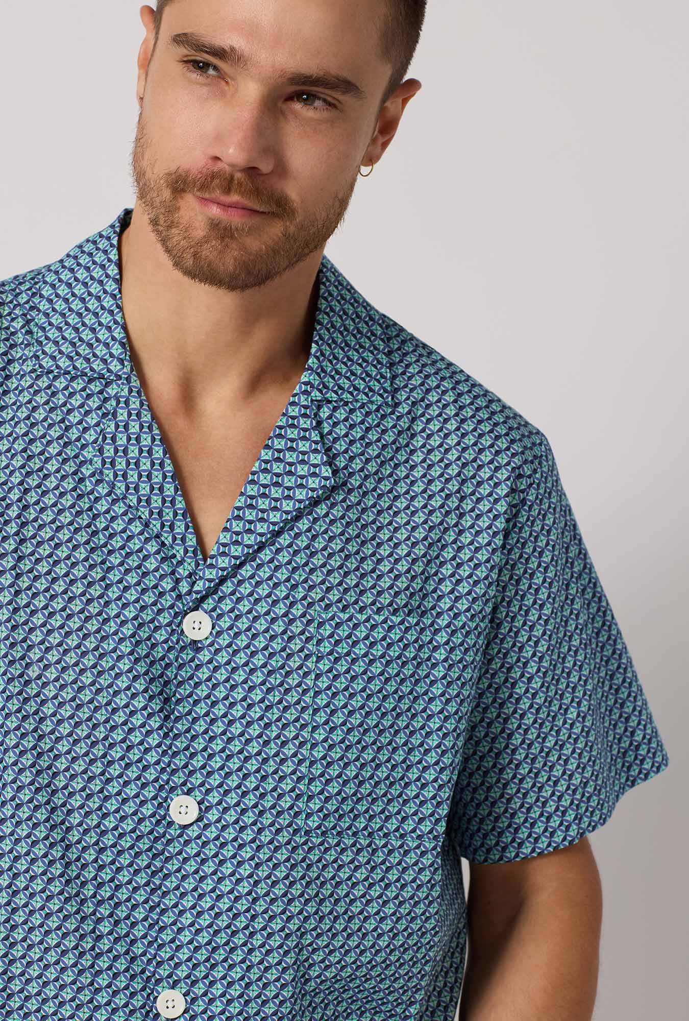 Sebastian Men's Short Sleeve Woven Tana Lawn® Short Pj Set Made With Liberty Fabrics - Image 3