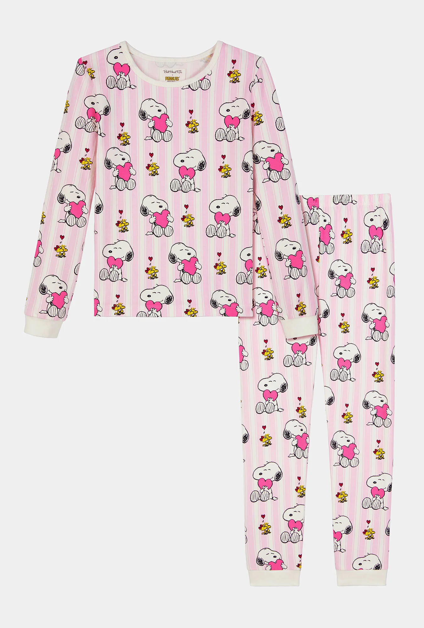 Snoopy's Valentine Long Sleeve Stretch Jersey Kids Pj Set - Image 5