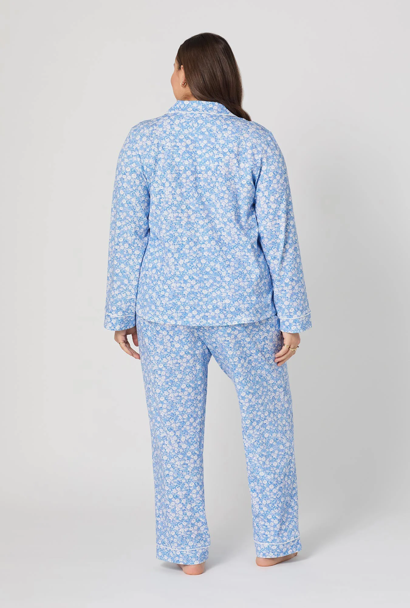Something Blue Long Sleeve Classic Stretch Jersey Pj Set - Image 6