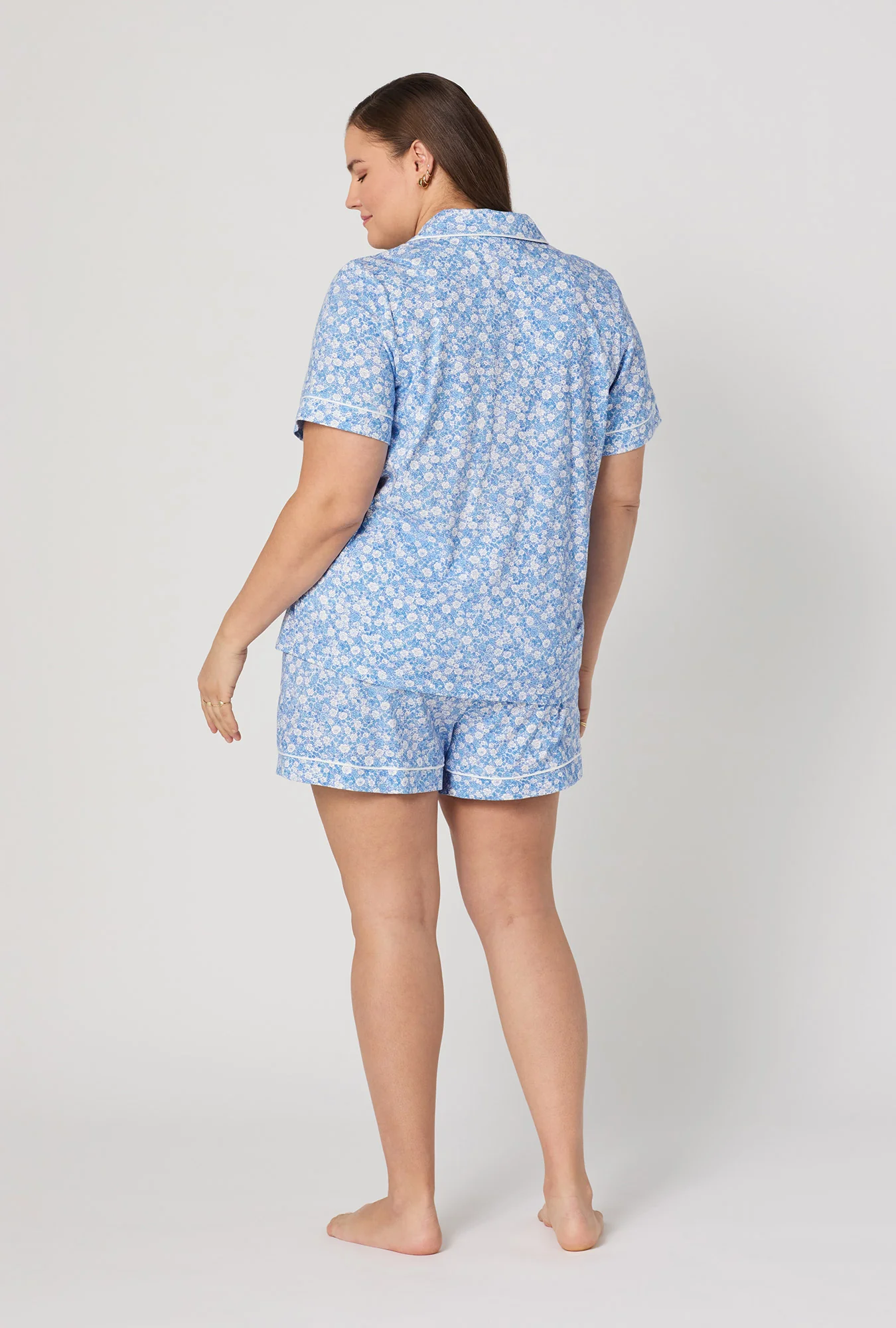 Something Blue Short Sleeve Classic Shorty Stretch Jersey Pj Set - Image 5