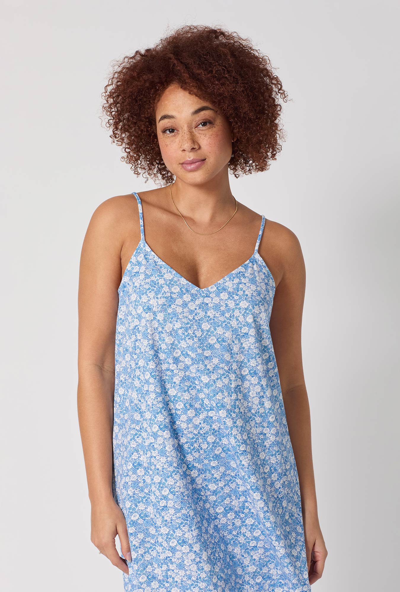 Something Blue Stretch Jersey Chemise - Image 6