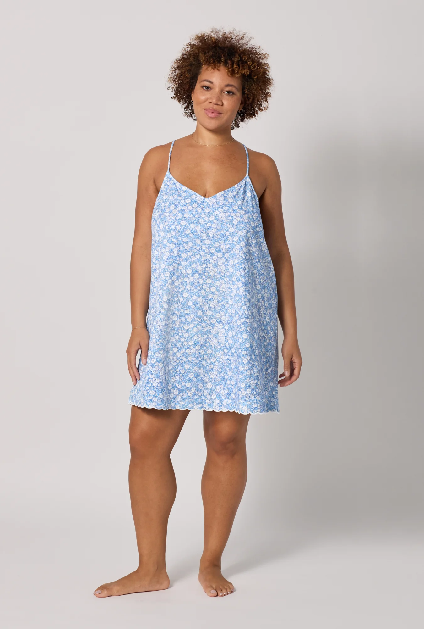Something Blue Stretch Jersey Chemise - Image 7