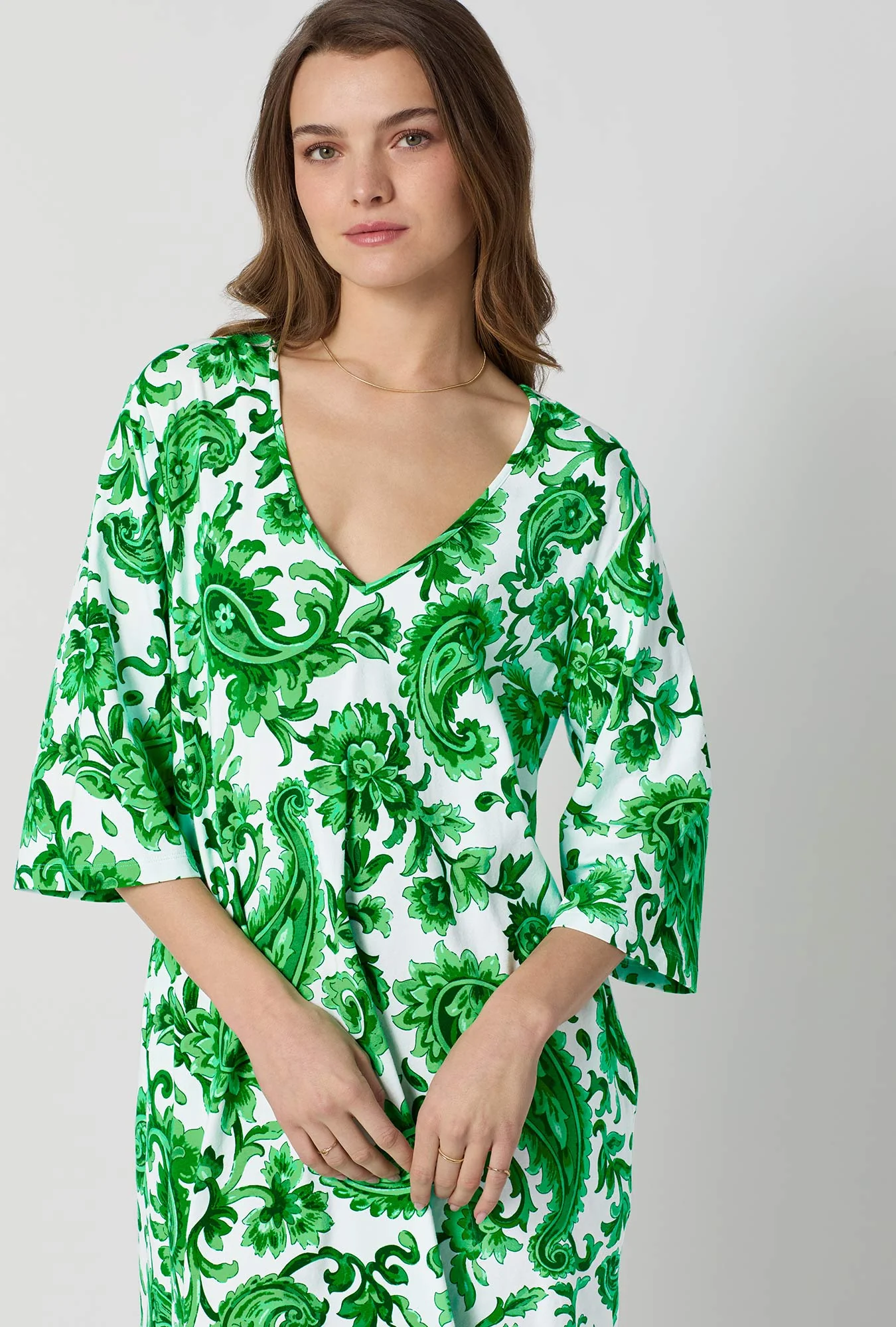 Sorrento Verde Stretch Jersey Sleep Dress - Image 2