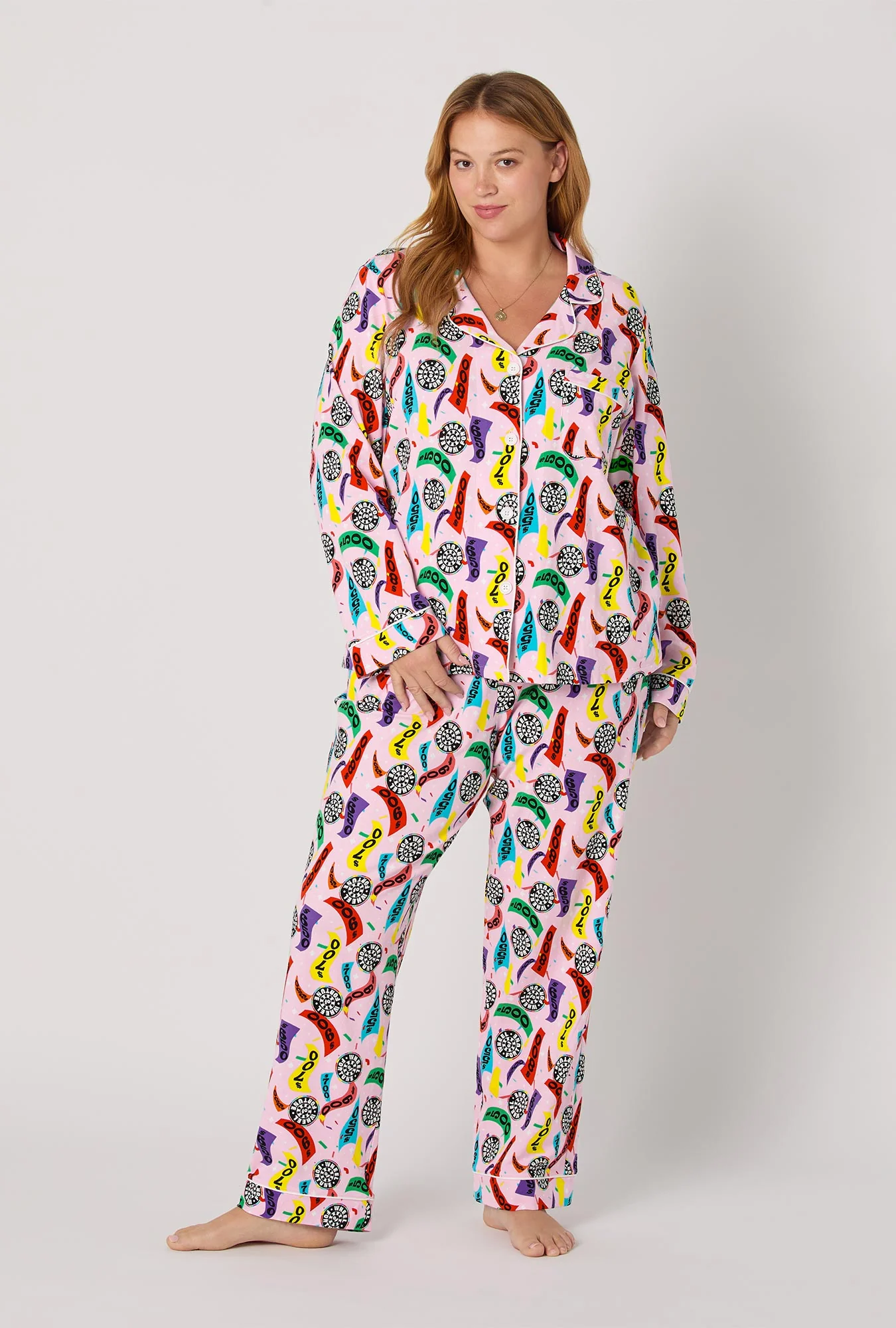 Spin To Win Long Sleeve Classic Stretch Jersey Pj Set - Image 5