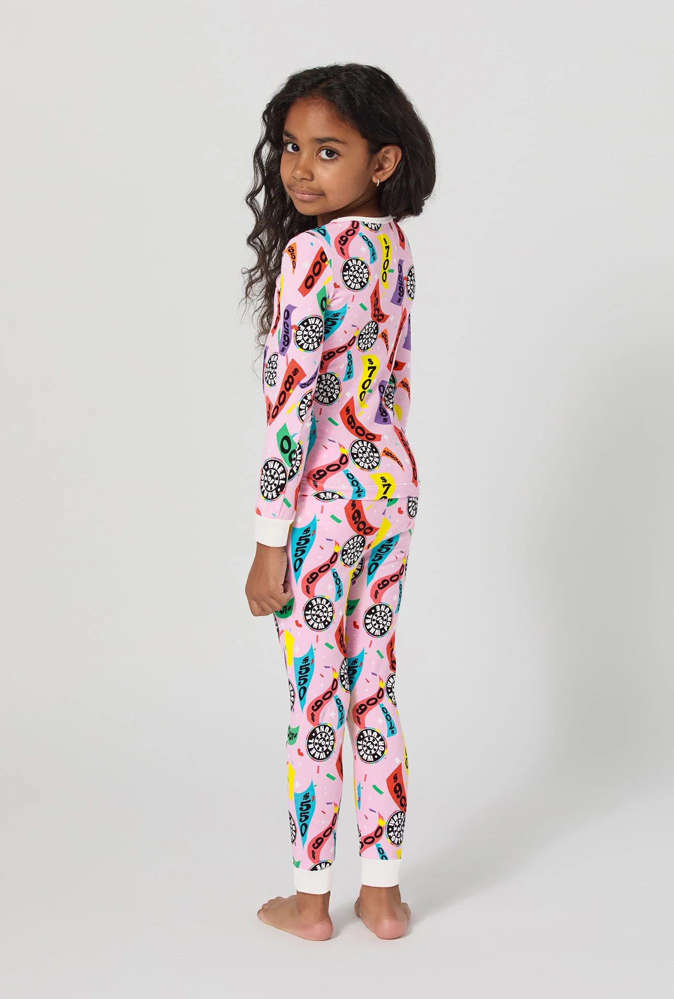 Spin To Win Long Sleeve Stretch Jersey Kids Pj Set - Image 2