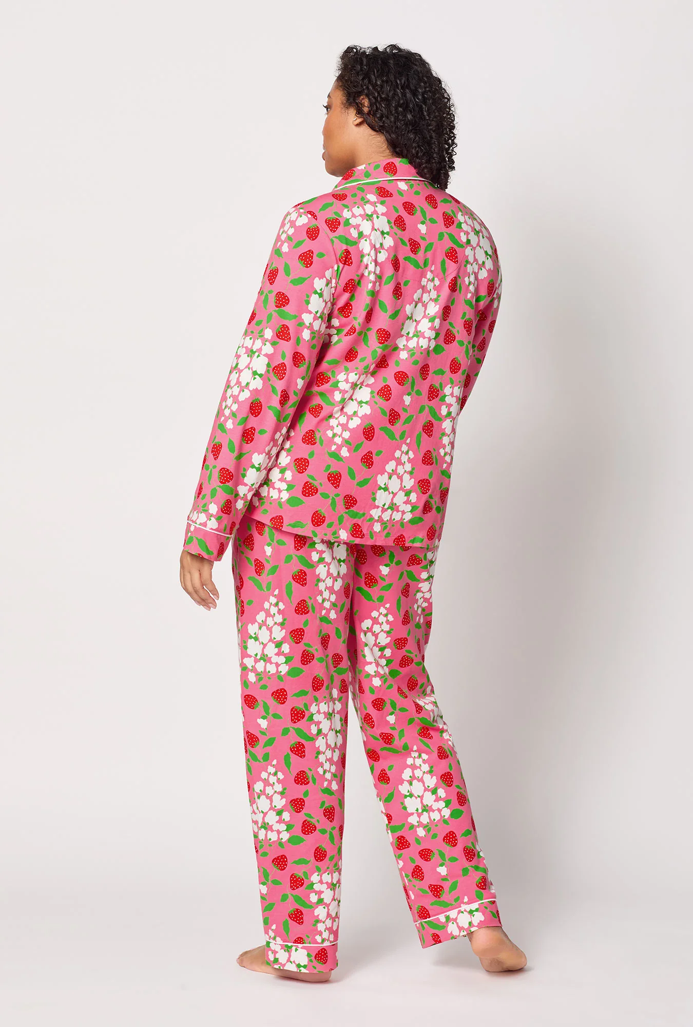 Spring Berry Long Sleeve Classic Stretch Jersey Pj Set - Image 6