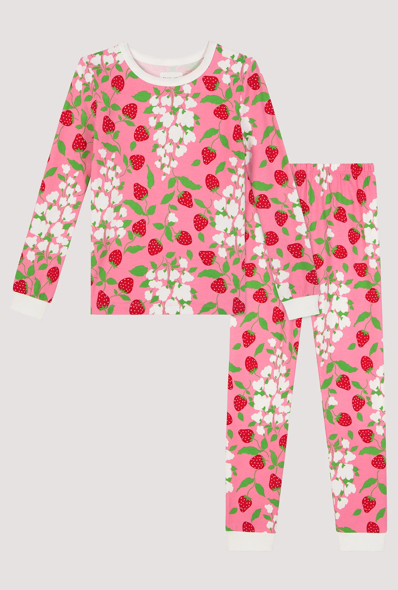 Spring Berry Long Sleeve Stretch Jersey Kids Pj Set - Image 3