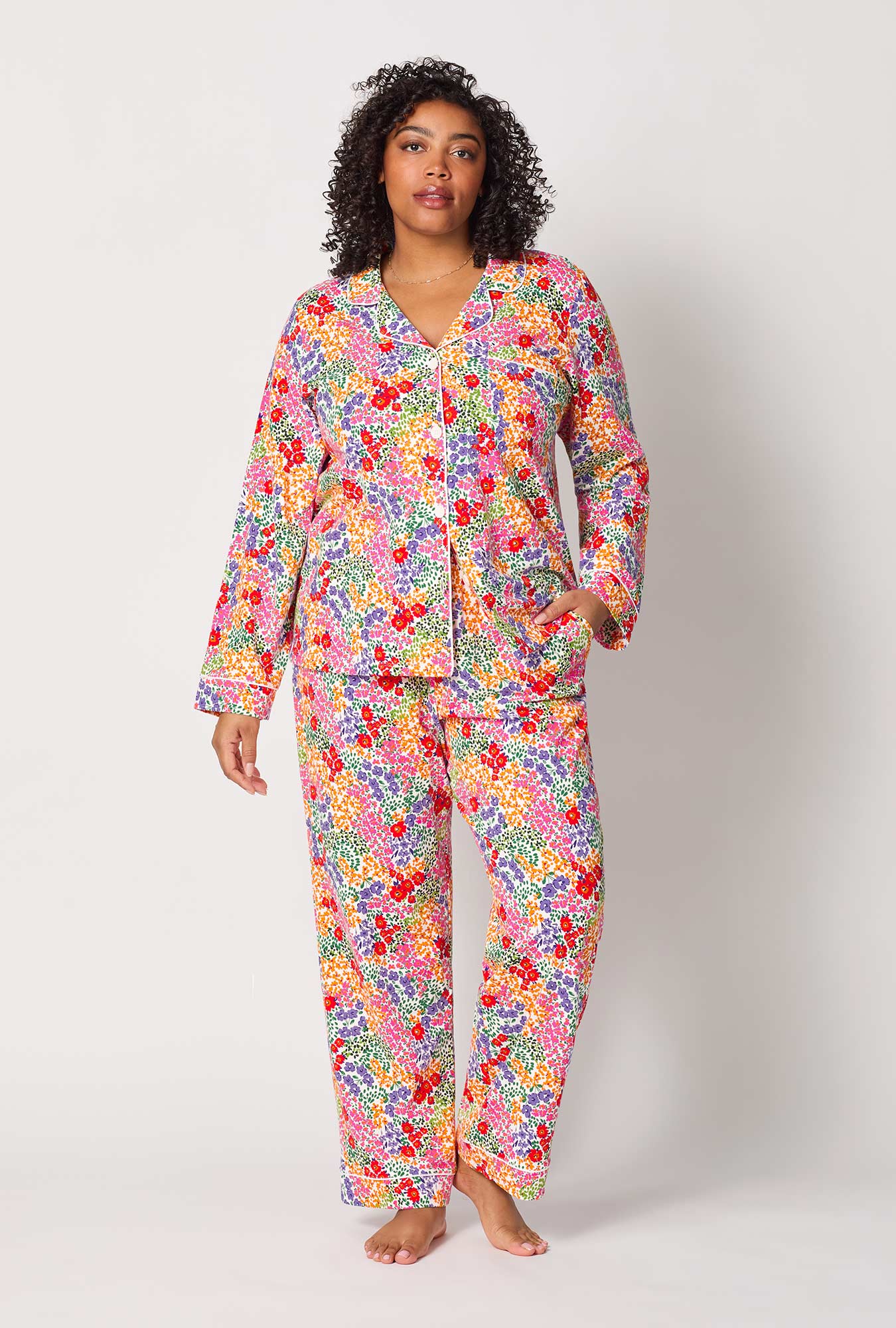 Spring Fields Long Sleeve Classic Stretch Jersey Pj Set - Image 5