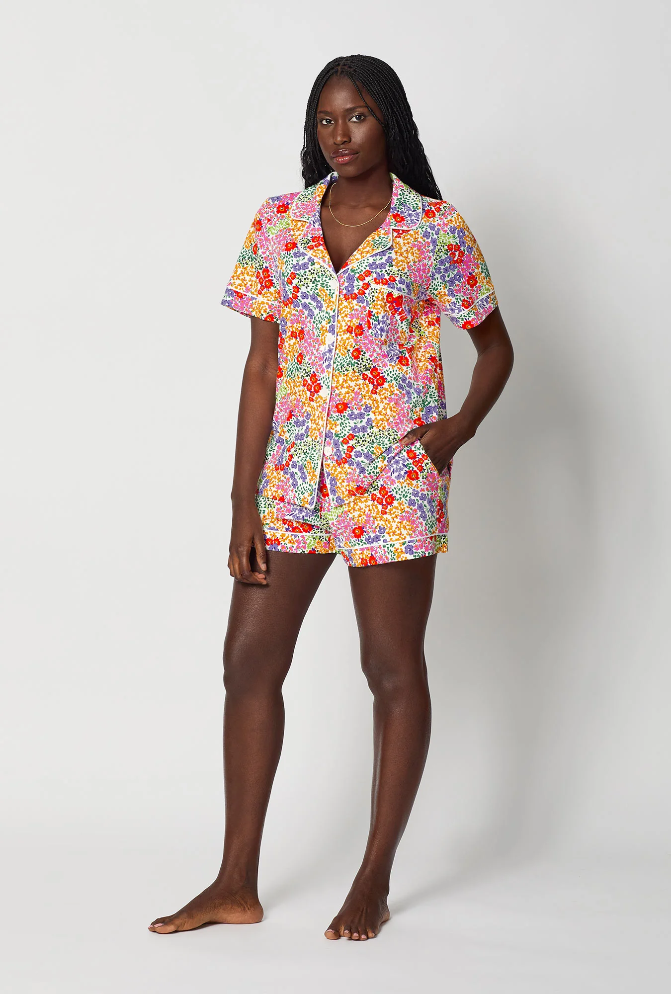 Spring Fields Short Sleeve Classic Shorty Stretch Jersey Pj Set - Image 2