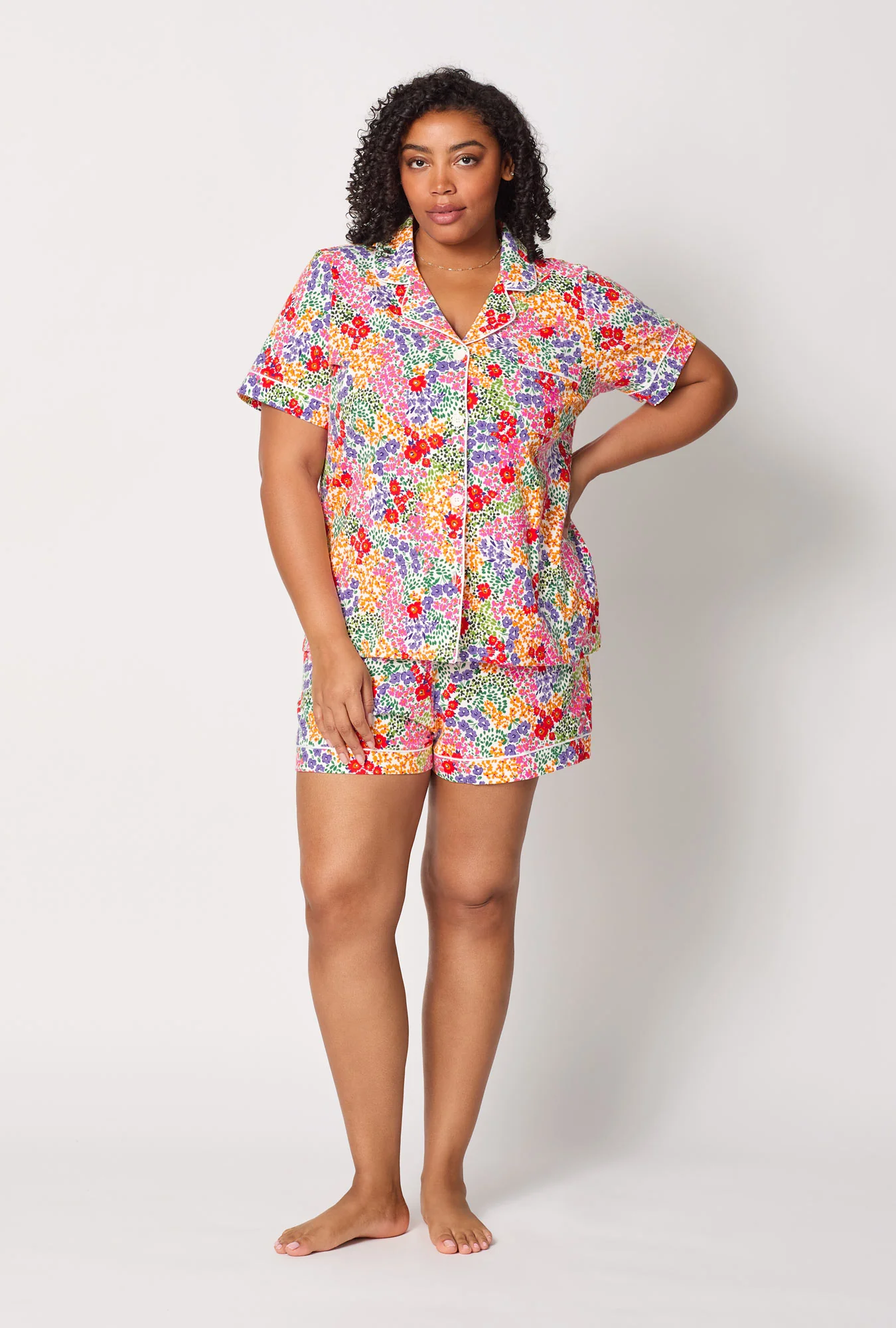 Spring Fields Short Sleeve Classic Shorty Stretch Jersey Pj Set - Image 5