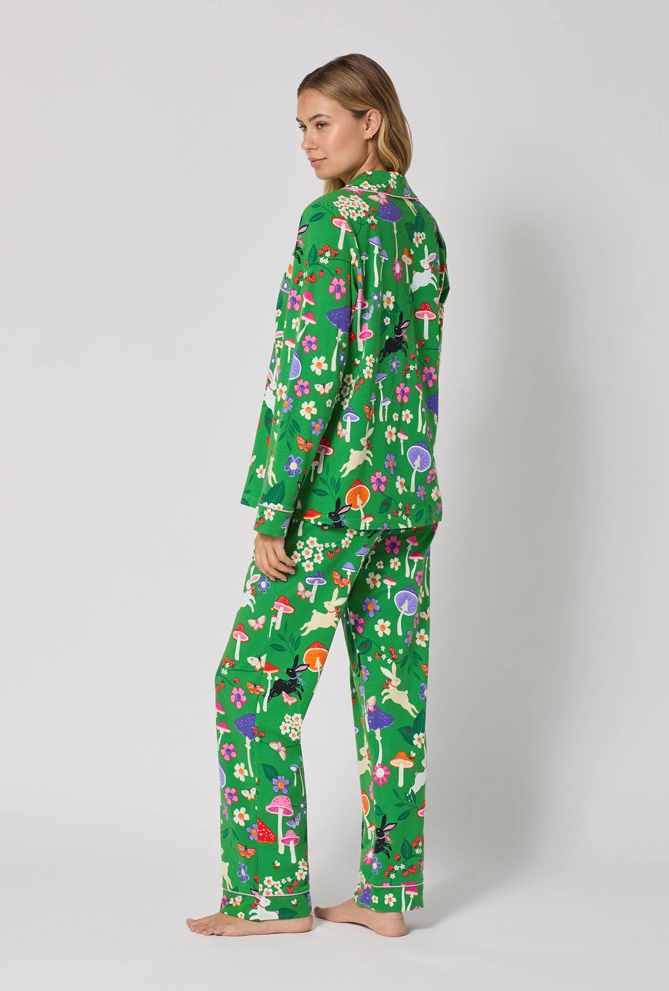 Spring Hares Long Sleeve Classic Stretch Jersey Pj Set - Image 4
