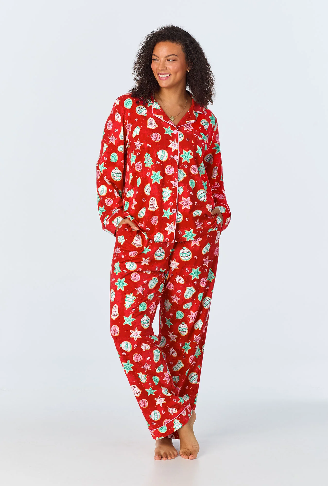 Sugar Cookies Long Sleeve Classic Stretch Jersey PJ Set - Image 4