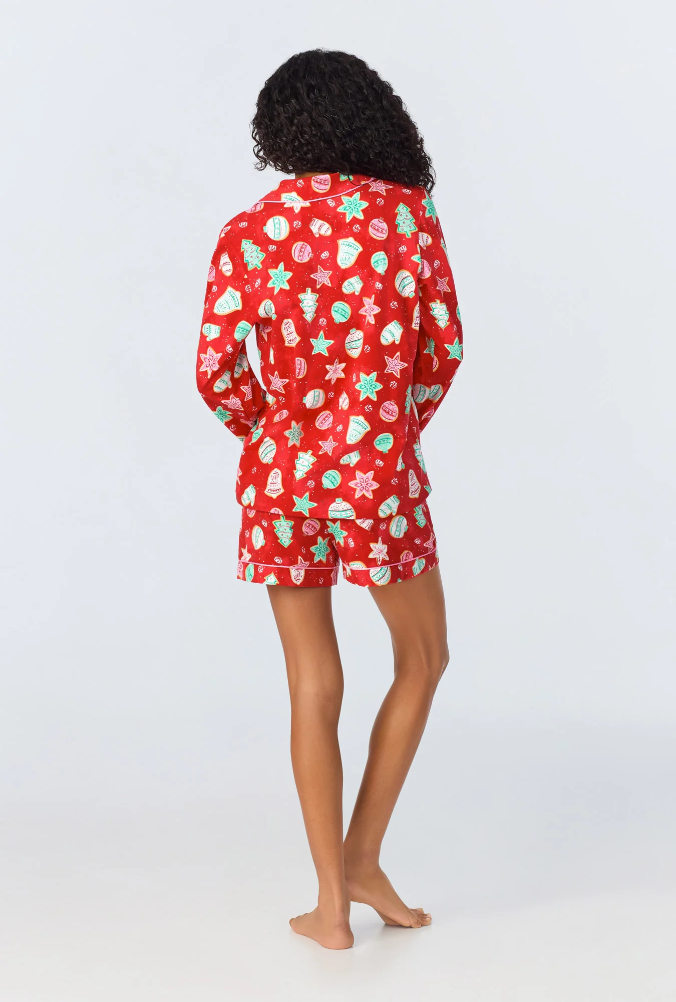 Sugar Cookies Long Sleeve Classic Stretch Jersey Short PJ Set - Image 3