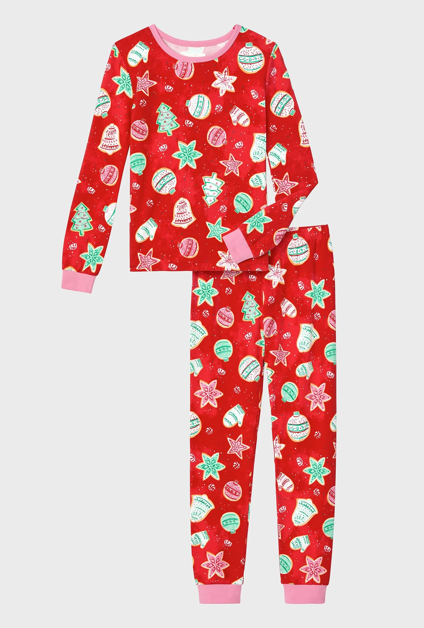 Sugar Cookies Long Sleeve Stretch Jersey Kids PJ Set - Image 3
