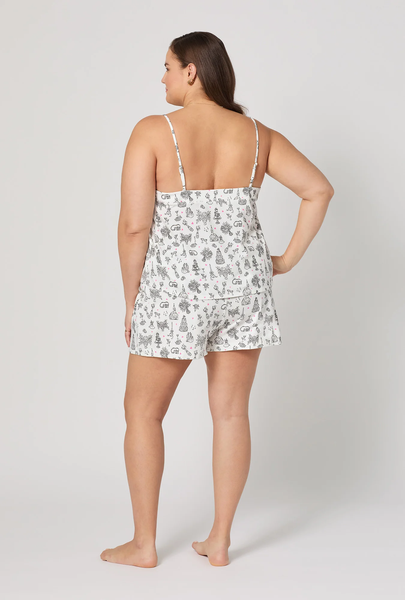 Tie The Knot Cami Shorty Stretch Jersey Pj Set - Image 6