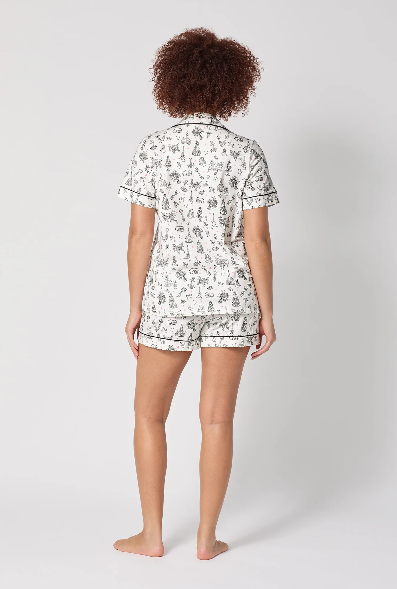 Tie The Knot Short Sleeve Classic Shorty Stretch Jersey Pj Set - Image 3