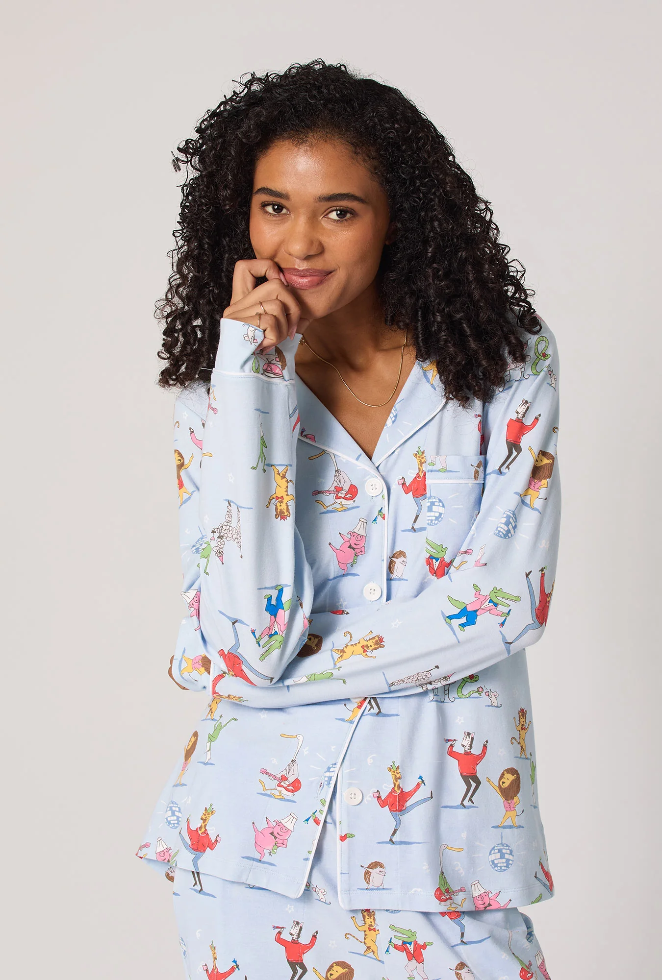 Till The Ball Drops Long Sleeve Classic Stretch Jersey Pj Set - Image 3