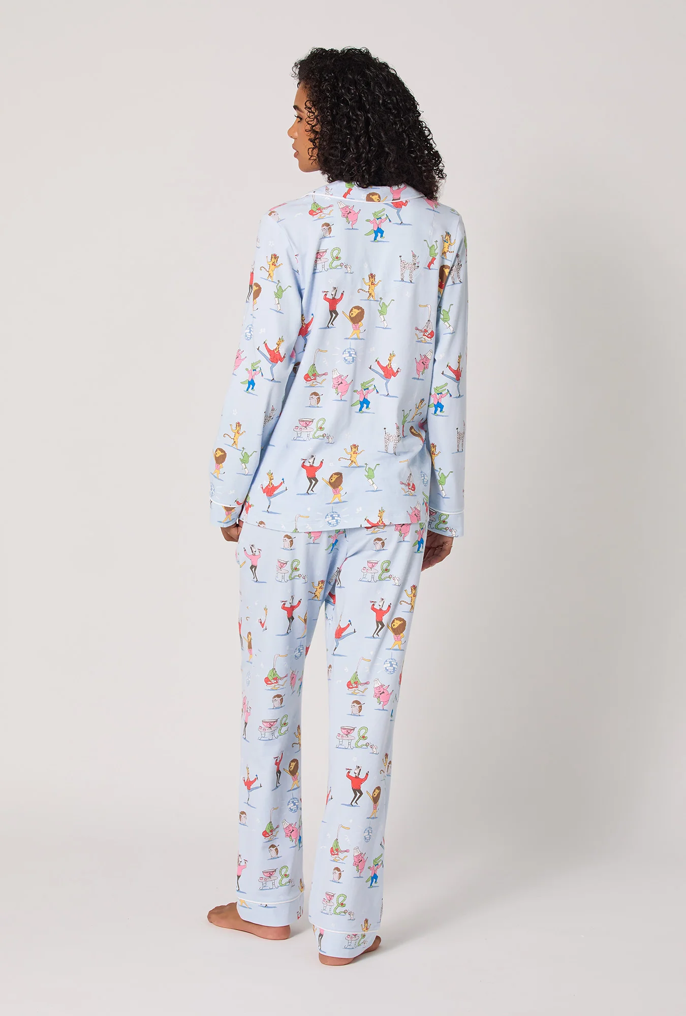 Till The Ball Drops Long Sleeve Classic Stretch Jersey Pj Set - Image 4