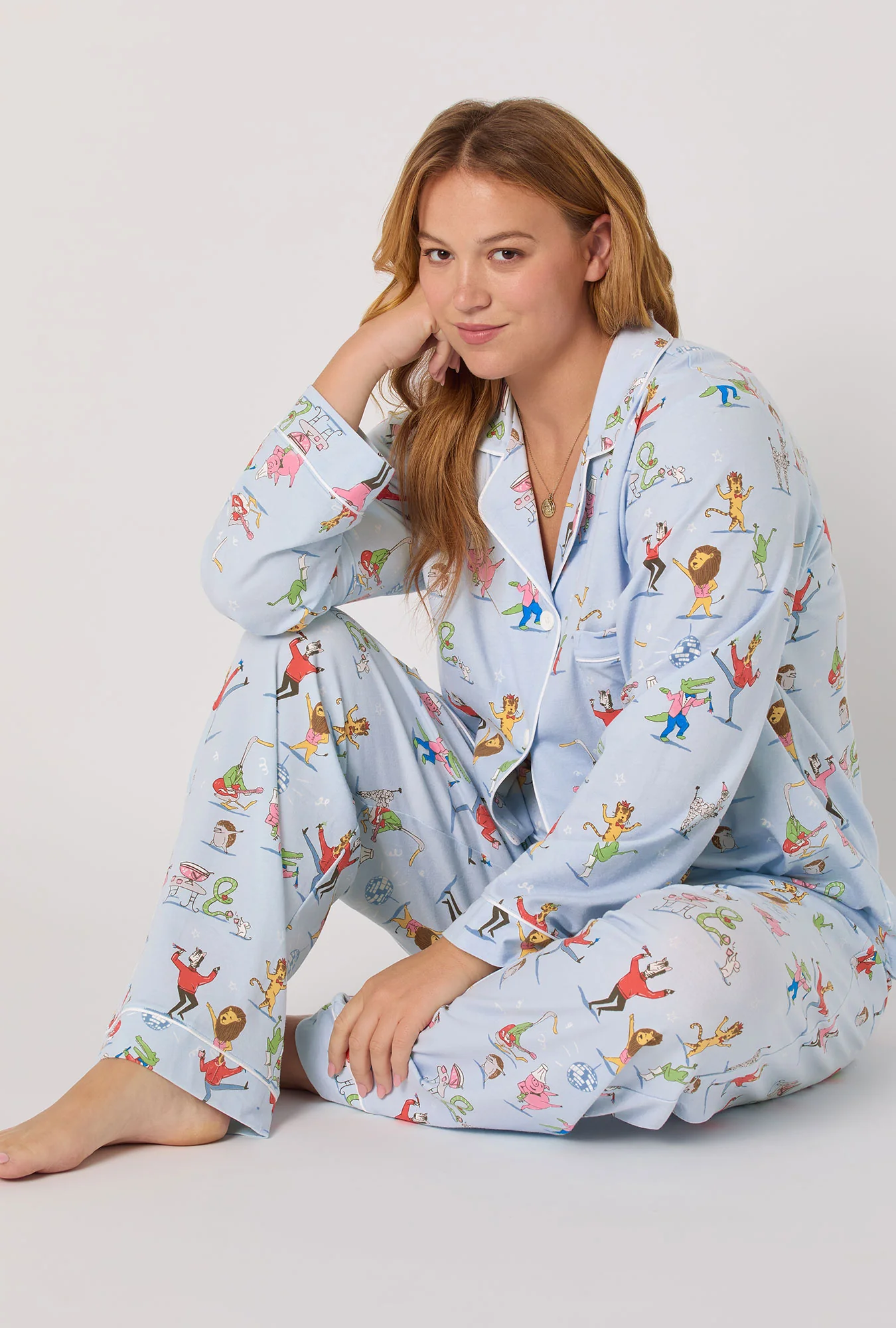 Till The Ball Drops Long Sleeve Classic Stretch Jersey Pj Set - Image 7