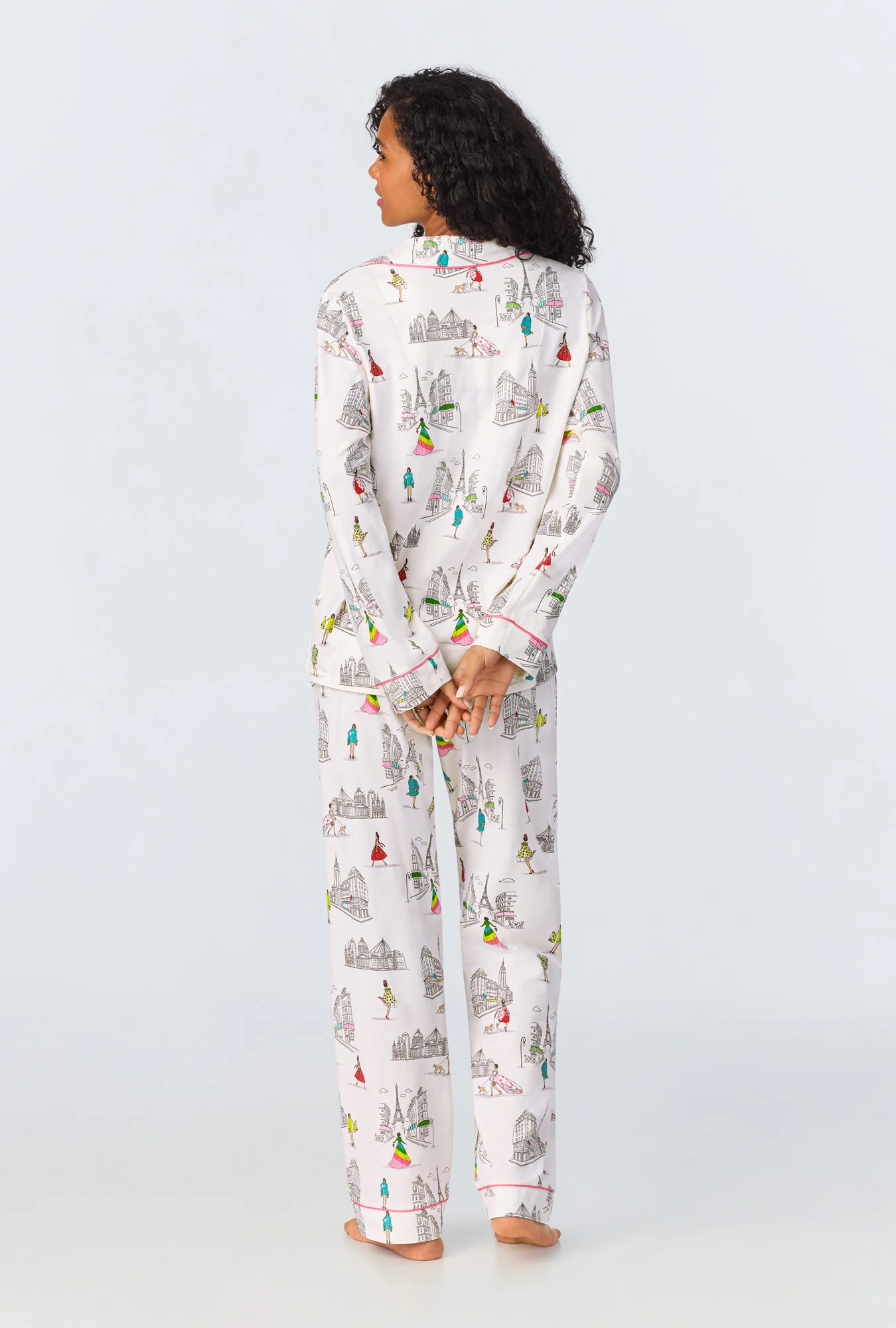 Bedhead x Bronwyn Newport Travel In Style Long Sleeve Classic Stretch Jersey PJ Set - Image 3