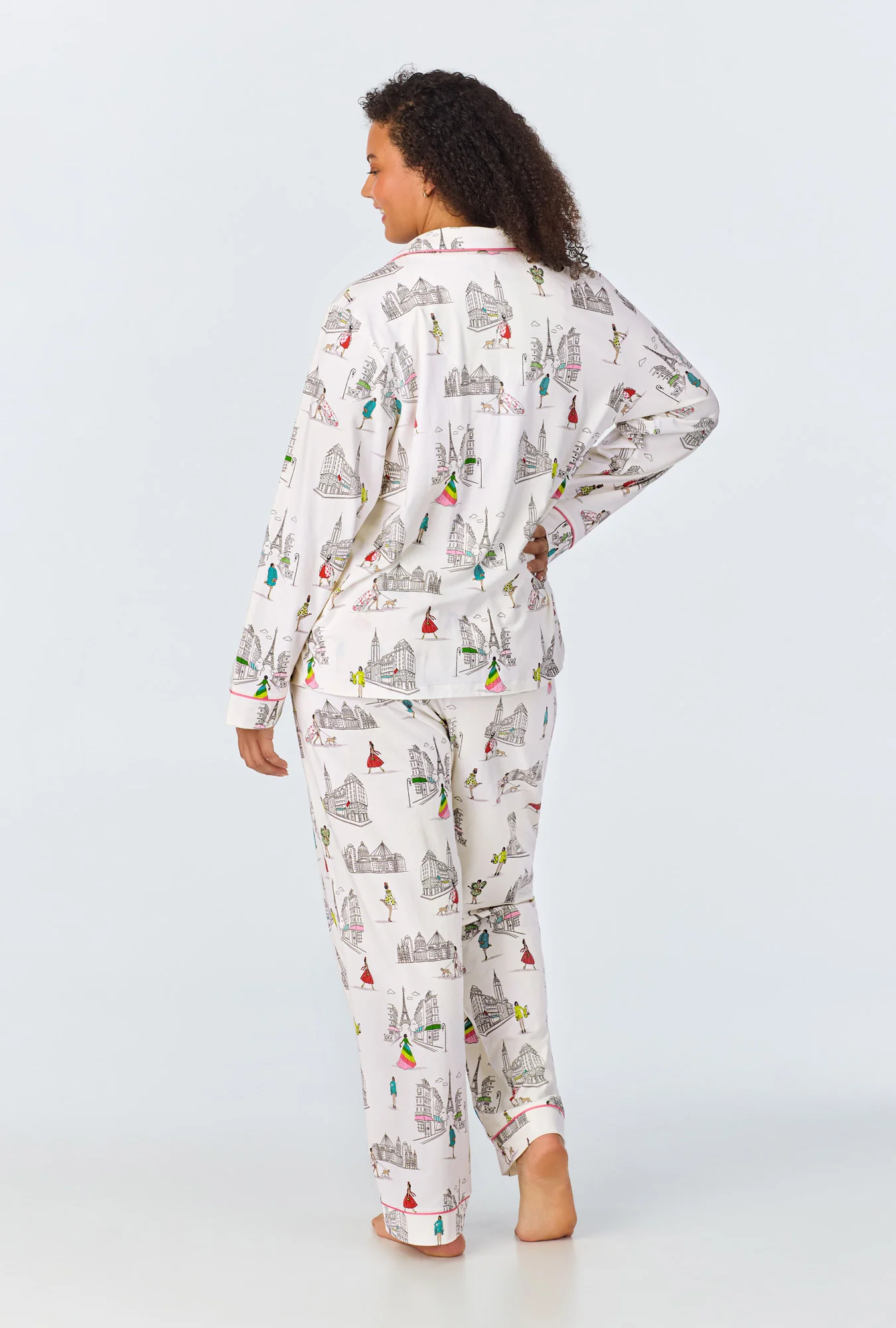 Bedhead x Bronwyn Newport Travel In Style Long Sleeve Classic Stretch Jersey PJ Set - Image 5