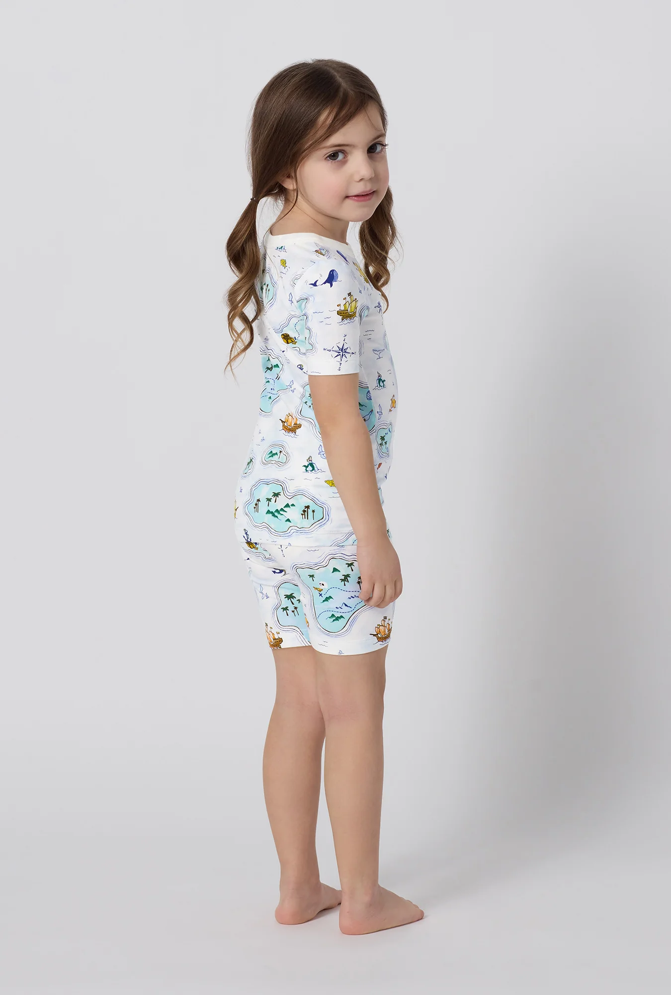 Treasure Hunt Short Sleeve Stretch Jersey Kids Short Pj Set - Image 3
