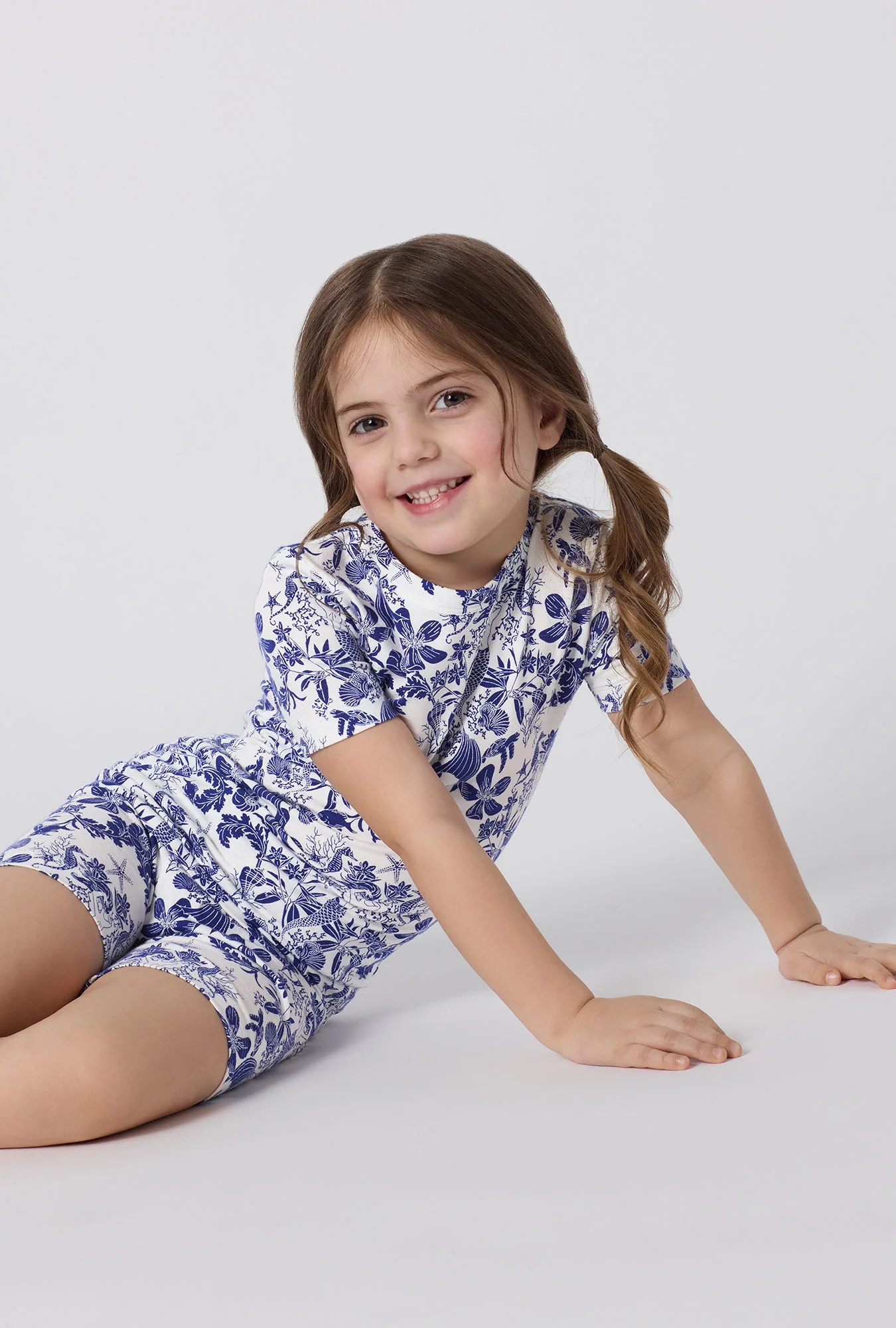 Under The Sea Short Sleeve Stretch Jersey Kids Short Pj Set - Image 2