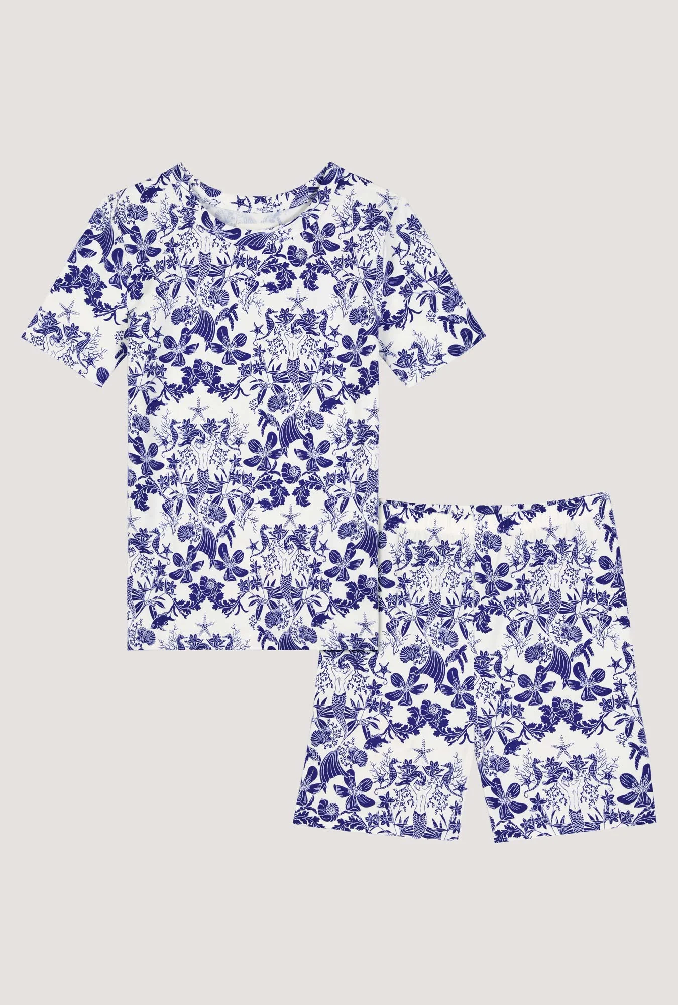Under The Sea Short Sleeve Stretch Jersey Kids Short Pj Set - Image 4