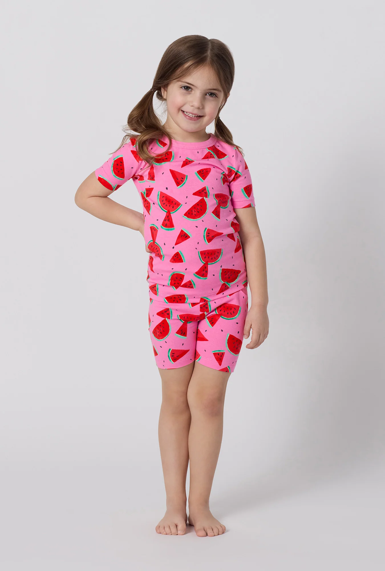 Watermelon Crush Short Sleeve Stretch Jersey Kids Short Pj Set