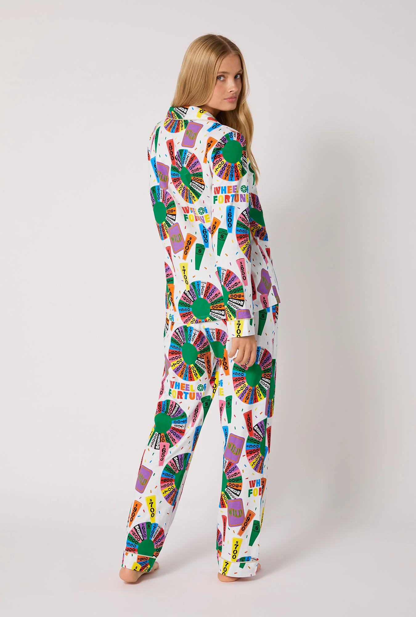 Wheel Of Fortune Long Sleeve Classic Stretch Jersey Pj Set - Image 4
