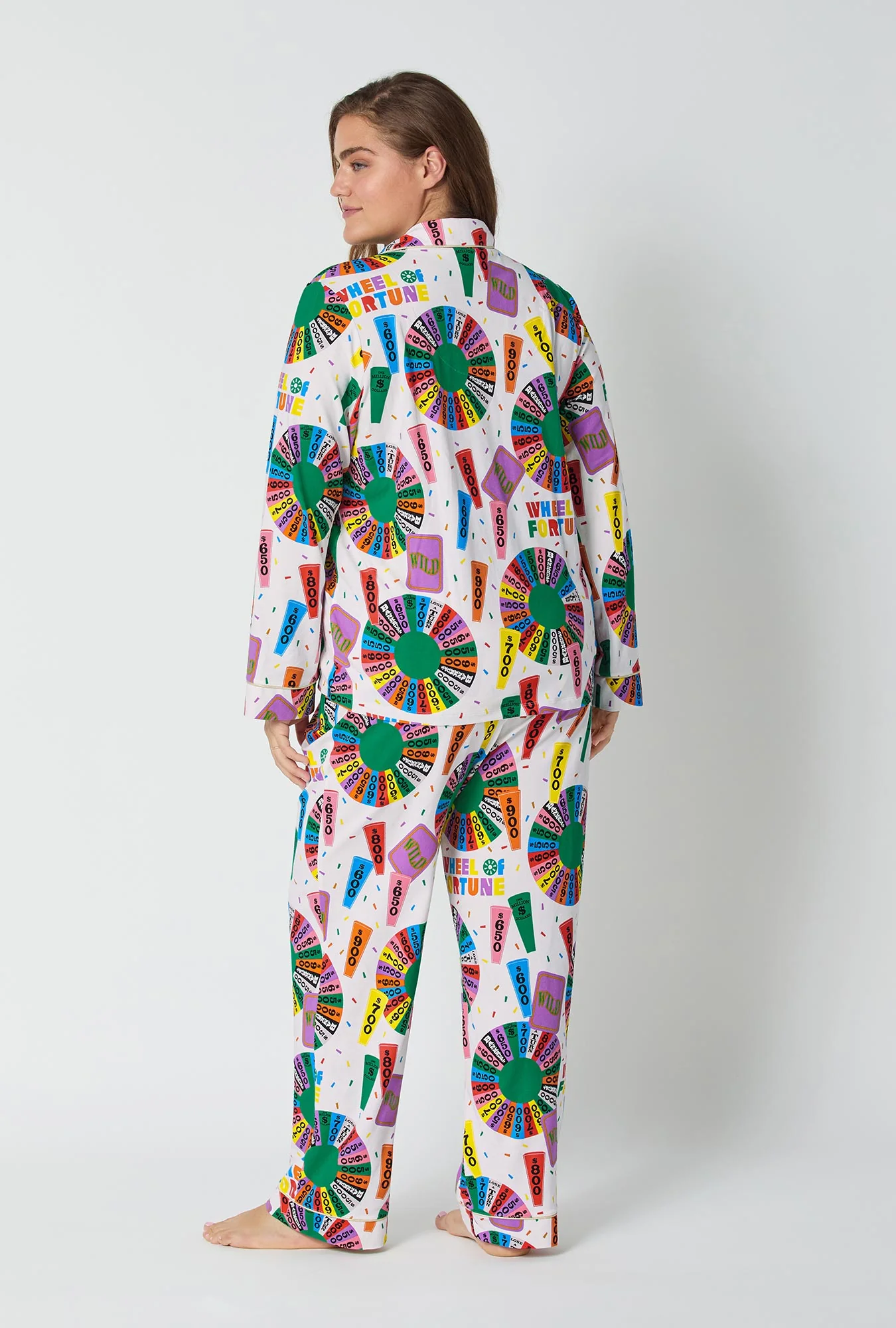 Wheel Of Fortune Long Sleeve Classic Stretch Jersey Pj Set - Image 6