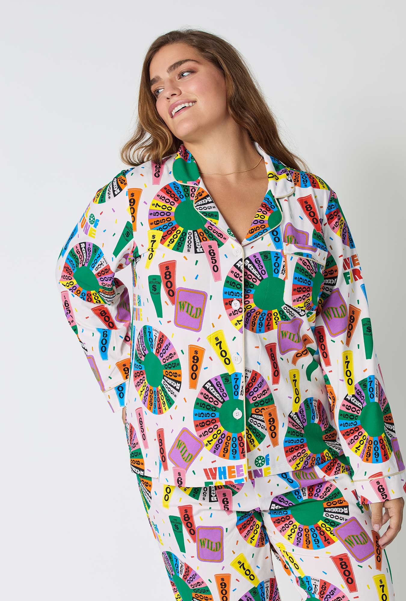 Wheel Of Fortune Long Sleeve Classic Stretch Jersey Pj Set - Image 7