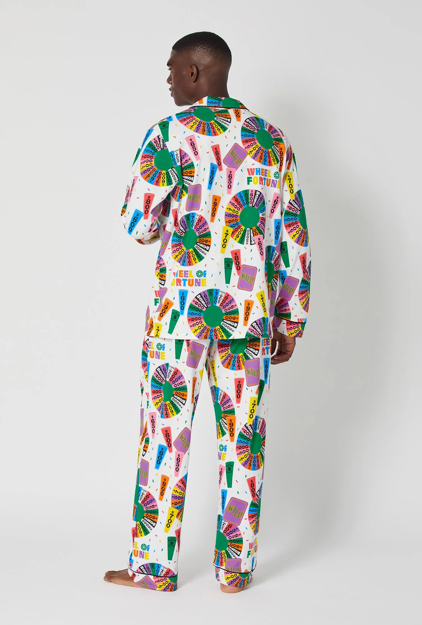 Wheel Of Fortune Men's Long Sleeve Classic Stretch Jersey Pj Set - Image 4