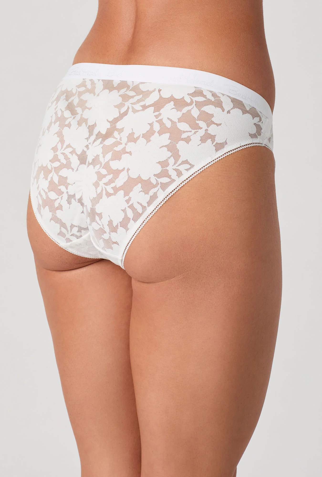 White Stretch Lace Bikini Underwear - Image 2