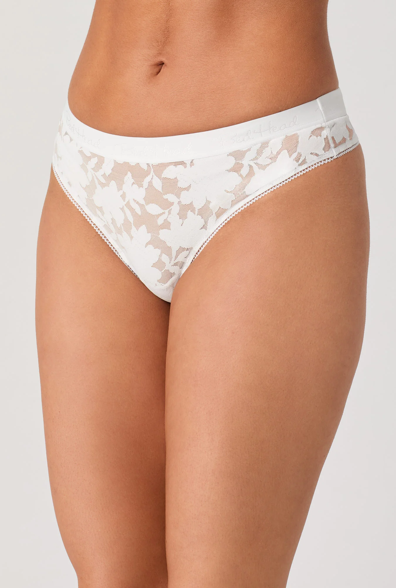 White Stretch Lace Thong Underwear