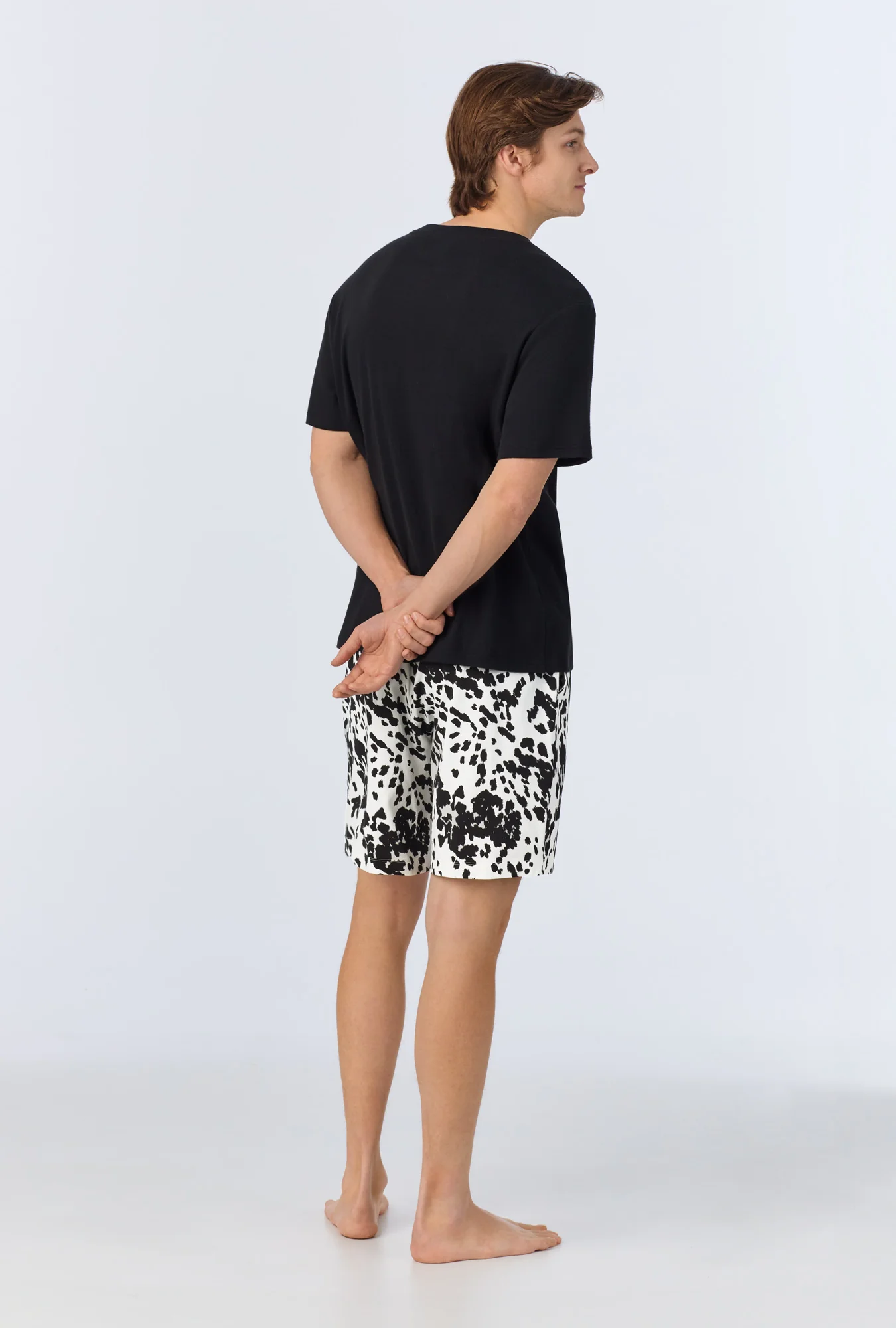 Wild Pony Men's Short Sleeve Henley Stretch Jersey Boxer PJ Set - Image 4