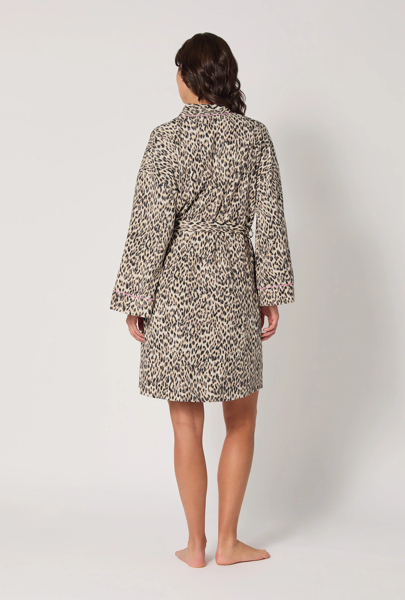 Wild Thing Banded Collar Stretch Jersey Robe - Image 5