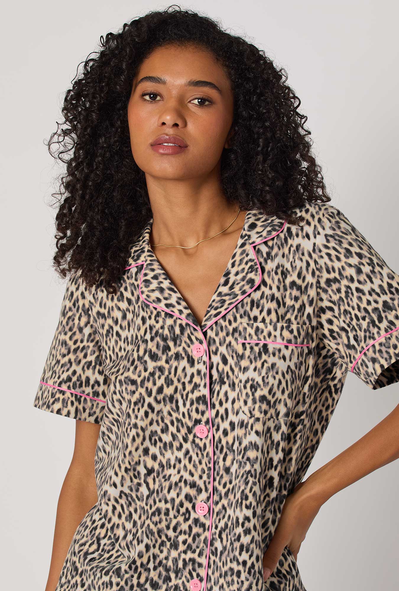 Wild Thing Short Sleeve Classic Shorty Stretch Jersey Pj Set - Image 4