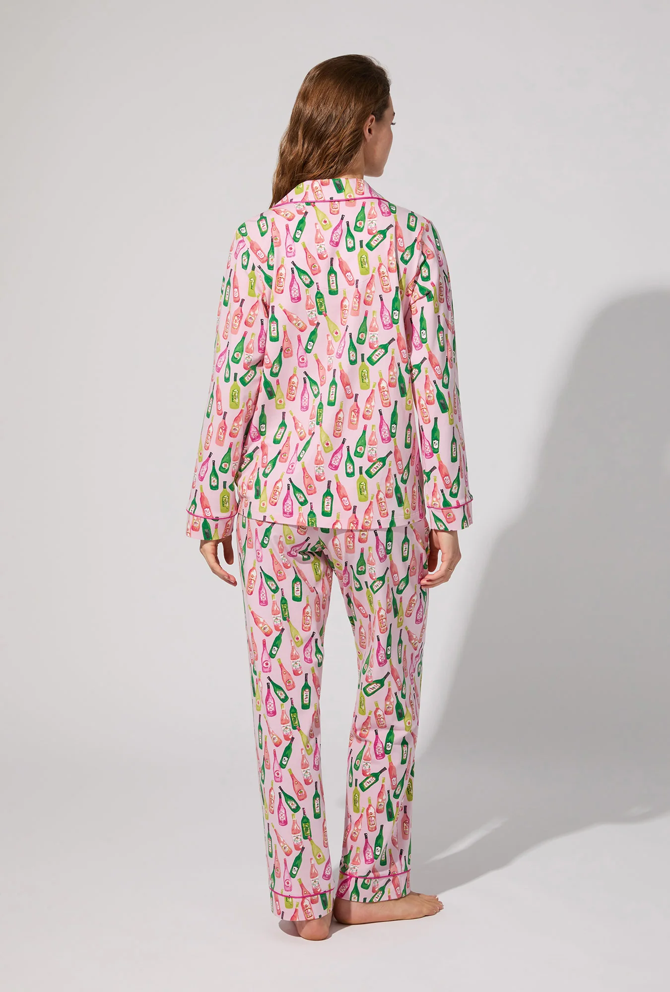 Wine Tour Long Sleeve Classic Stretch Jersey PJ Set - Image 3