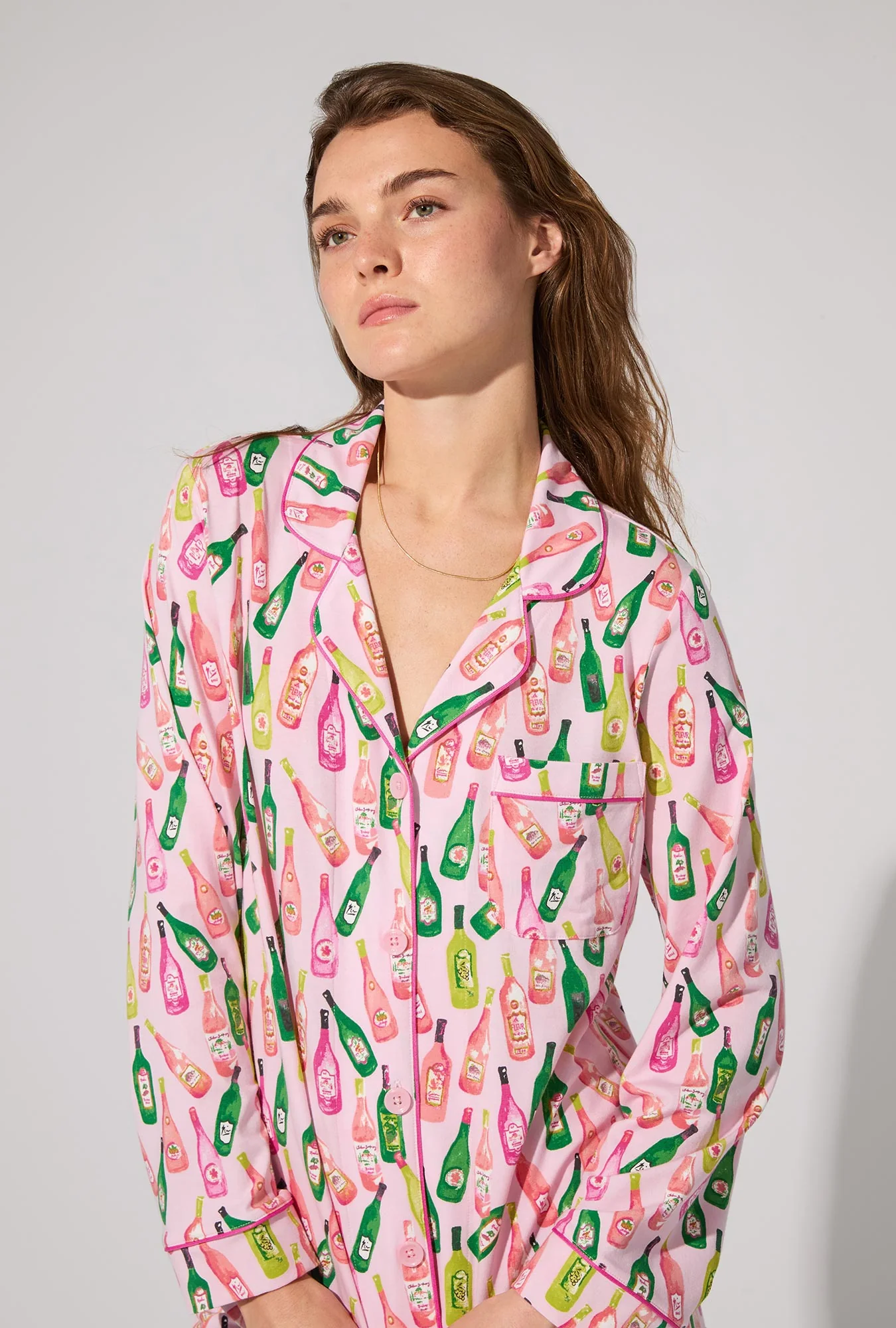 Wine Tour Long Sleeve Classic Stretch Jersey PJ Set - Image 4